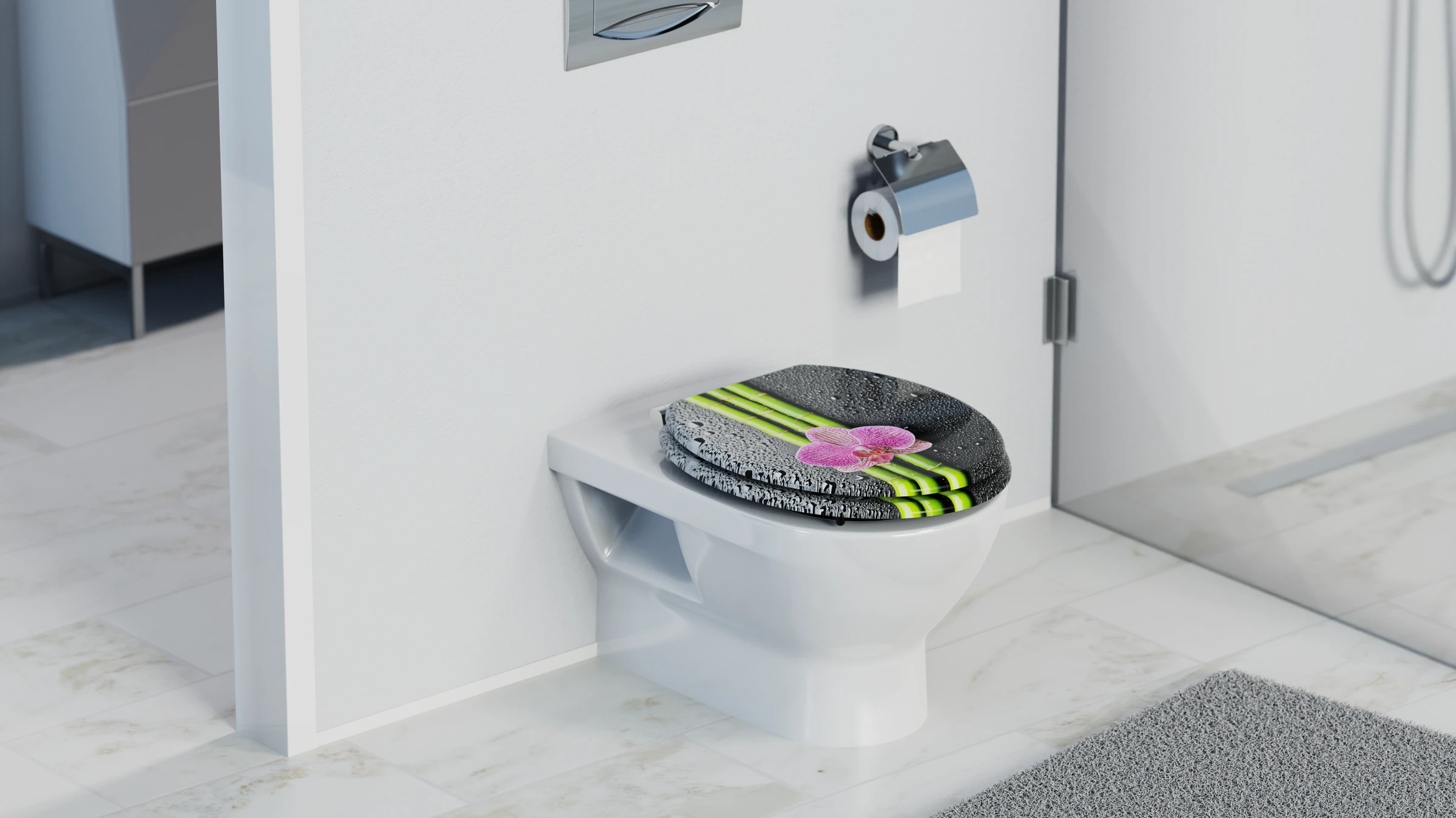 MDF WC-Sitz ASIA, mit Absenkautomatik