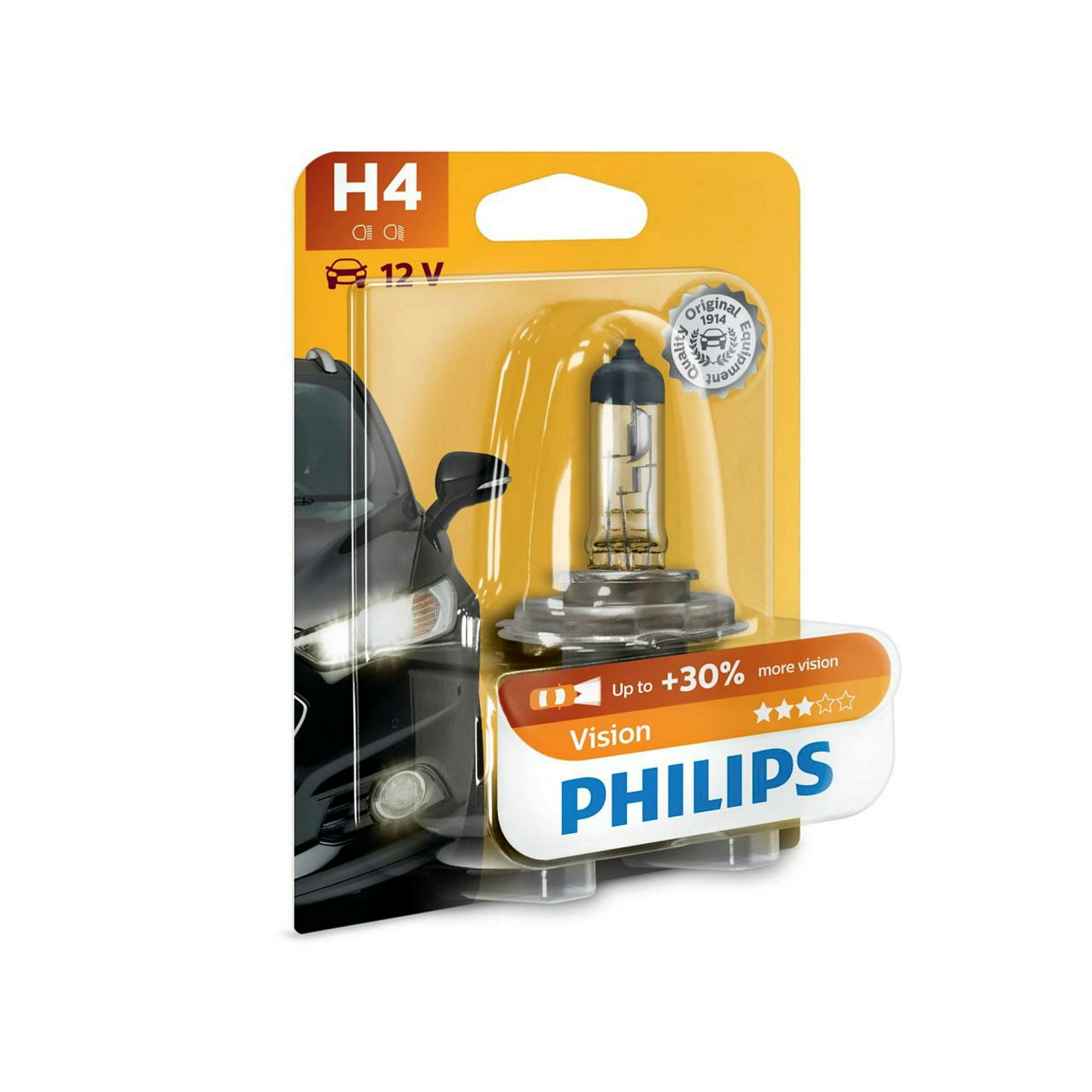 PHILIPS H4 Birnen 12 V/60-55 W PREMIUM 1er Blister