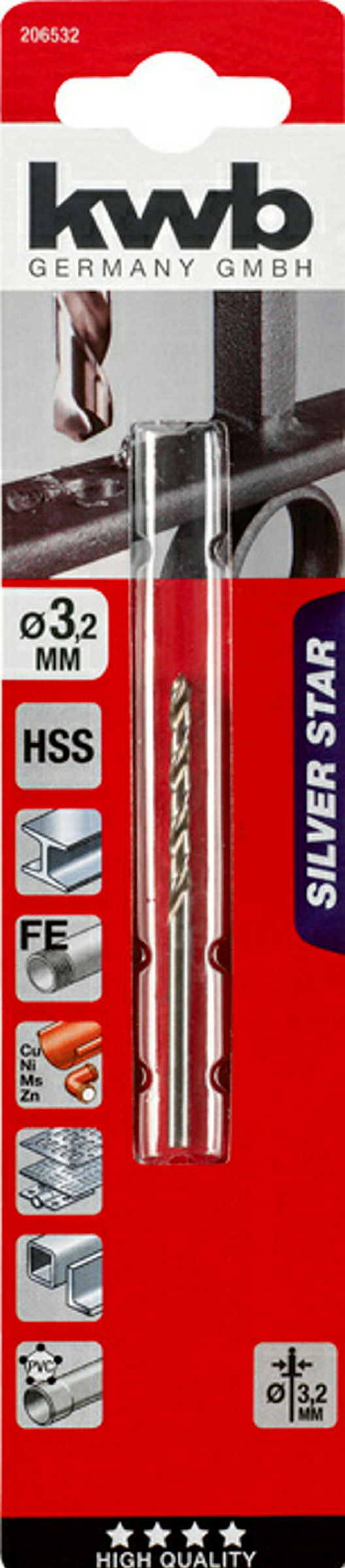 SILVER STAR HSS Spiralbohrer, ø 3.2 mm