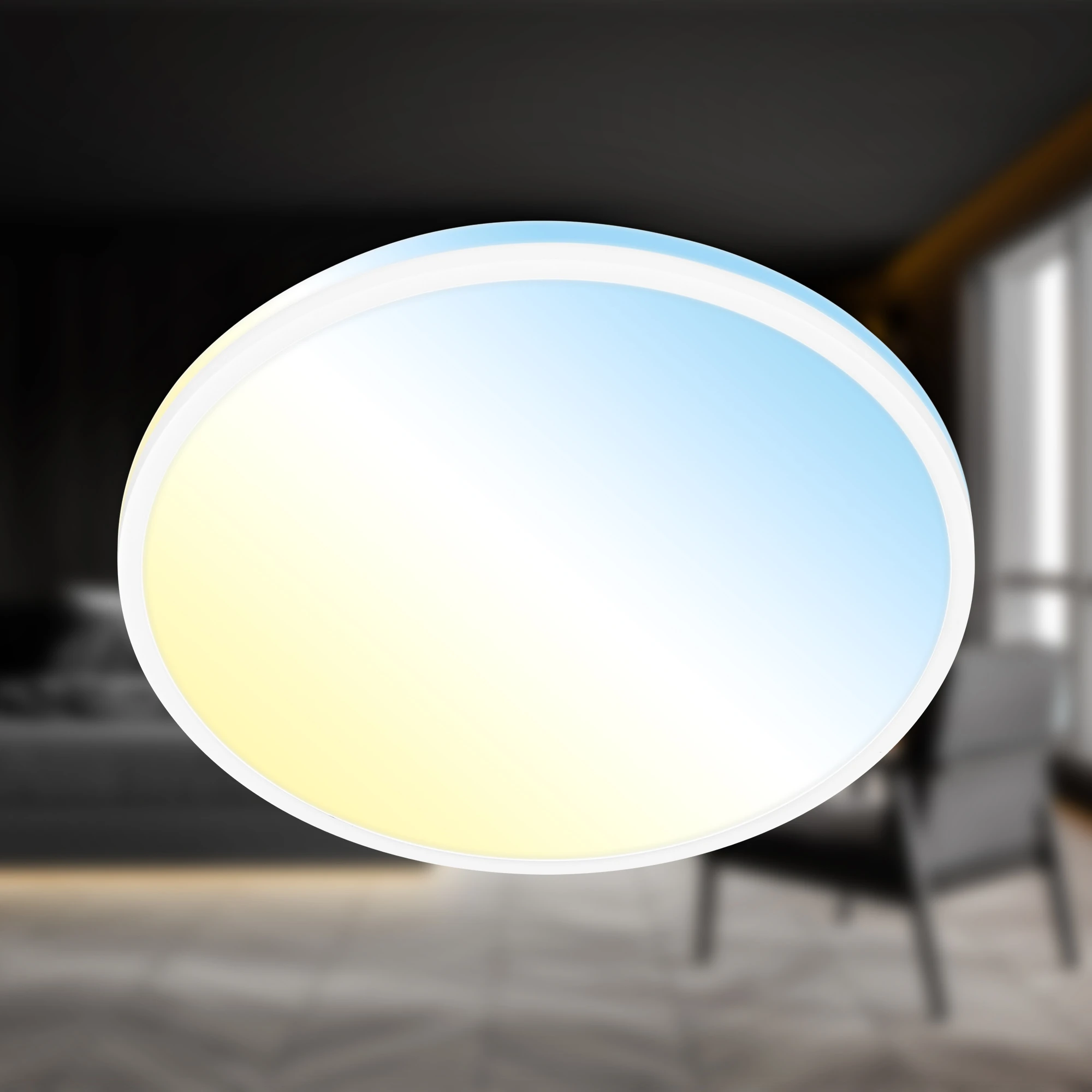 LANA CCT LED Deckenleuchte, Weiß matt, LED / 22W