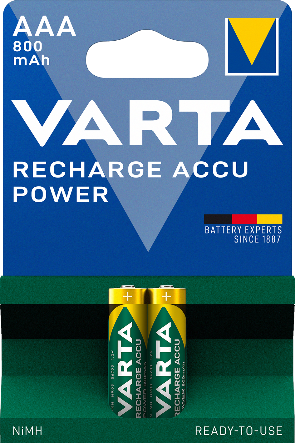 VARTA RECHARGE ACCU Power AAA 800mAh Blister 2