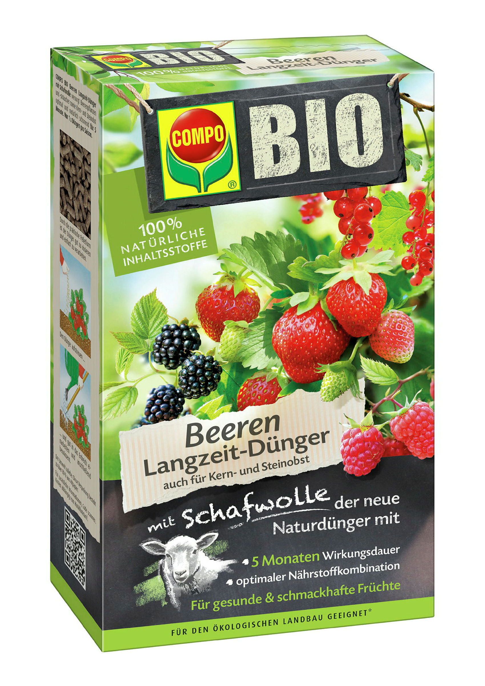 COMPO BIO Beeren LZ-Dünger mit Schafwolle 2 kg
