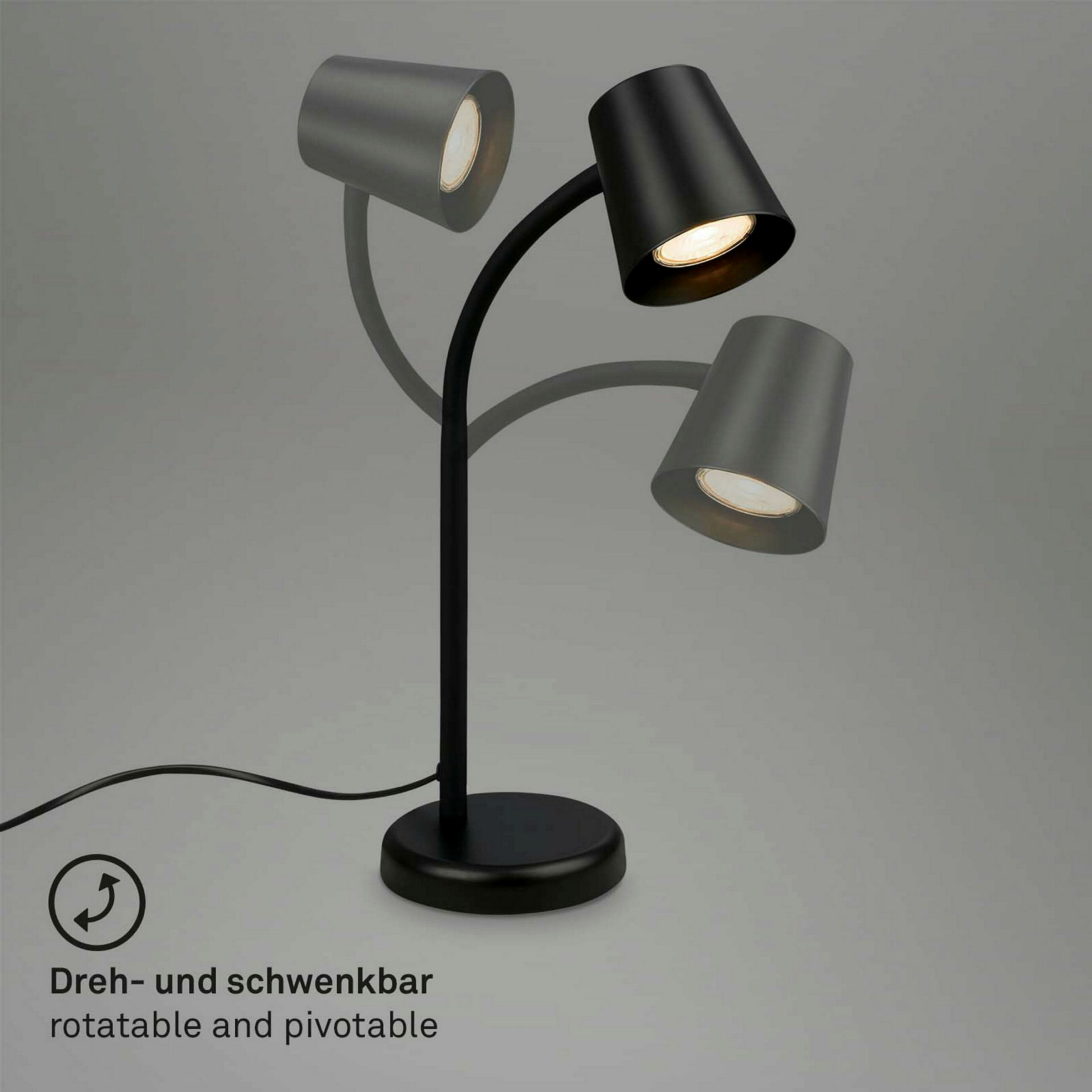 Tischleuchte, schwarz, 1xGU10/max. 9W exkl.