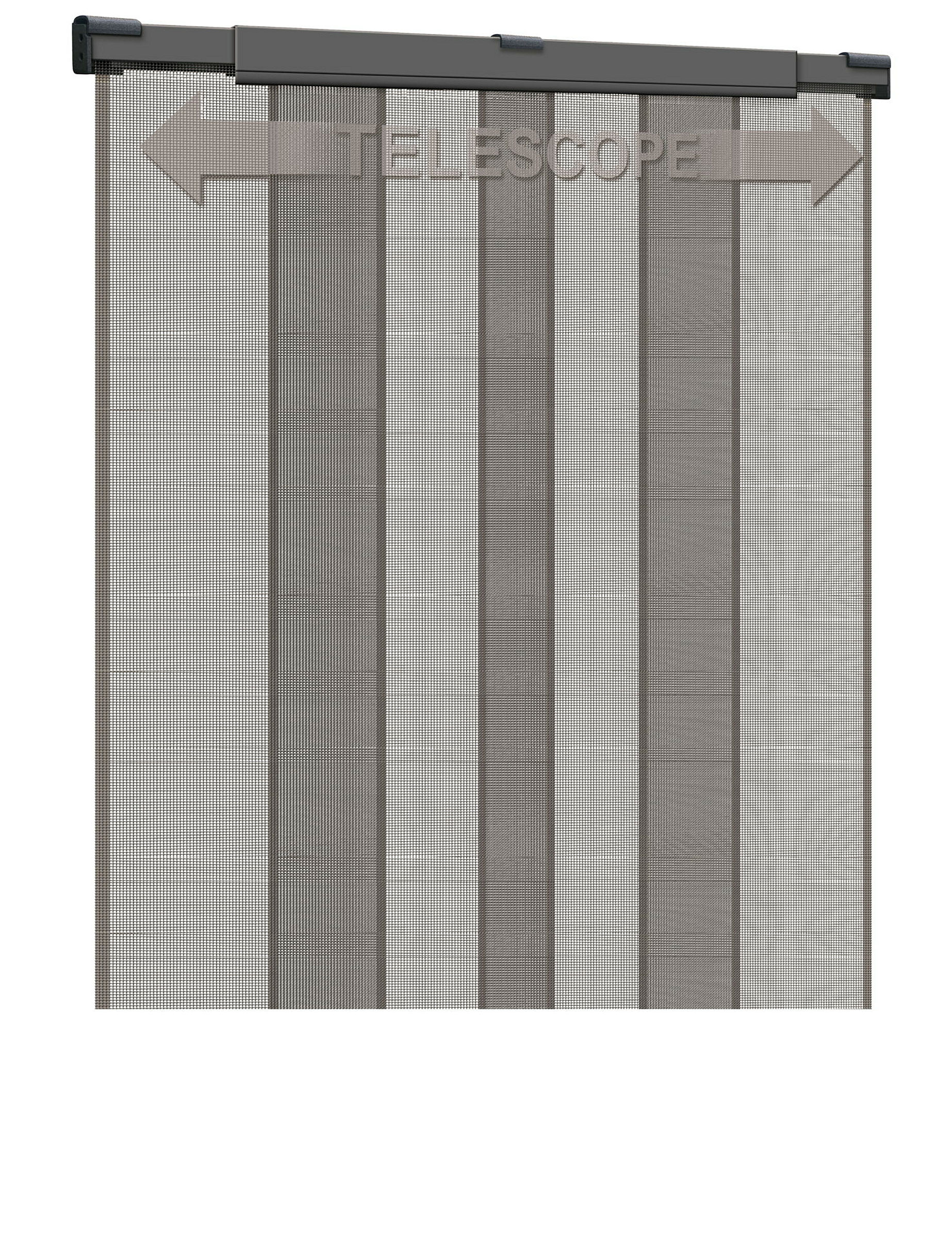 Schellenberg Insektenschutz-Teleskopvorhang, 95 x 220 cm, anthrazit
