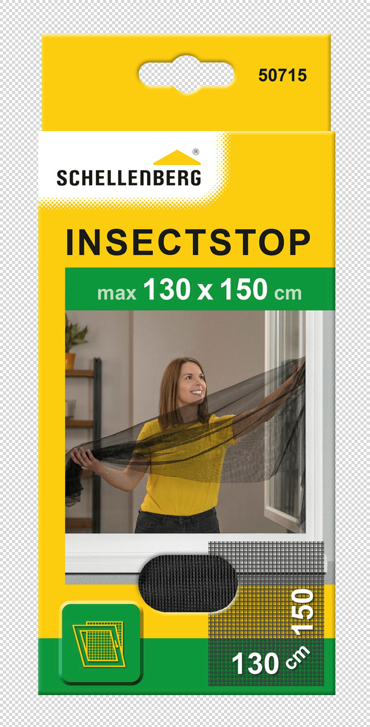Schellenberg Fliegengitter für Fenster, 130 x 150 cm, anthrazit