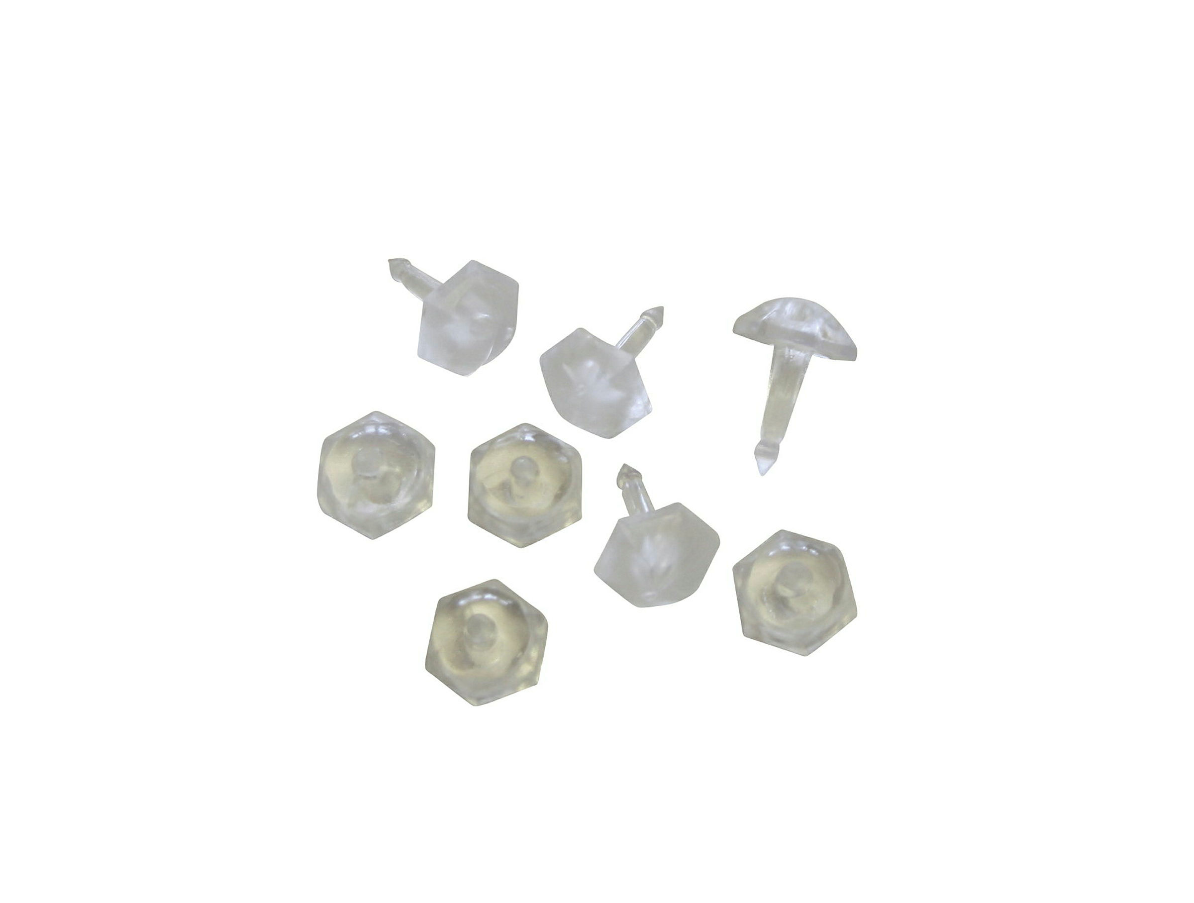 Faltenstecker, Kunststoff, transparent