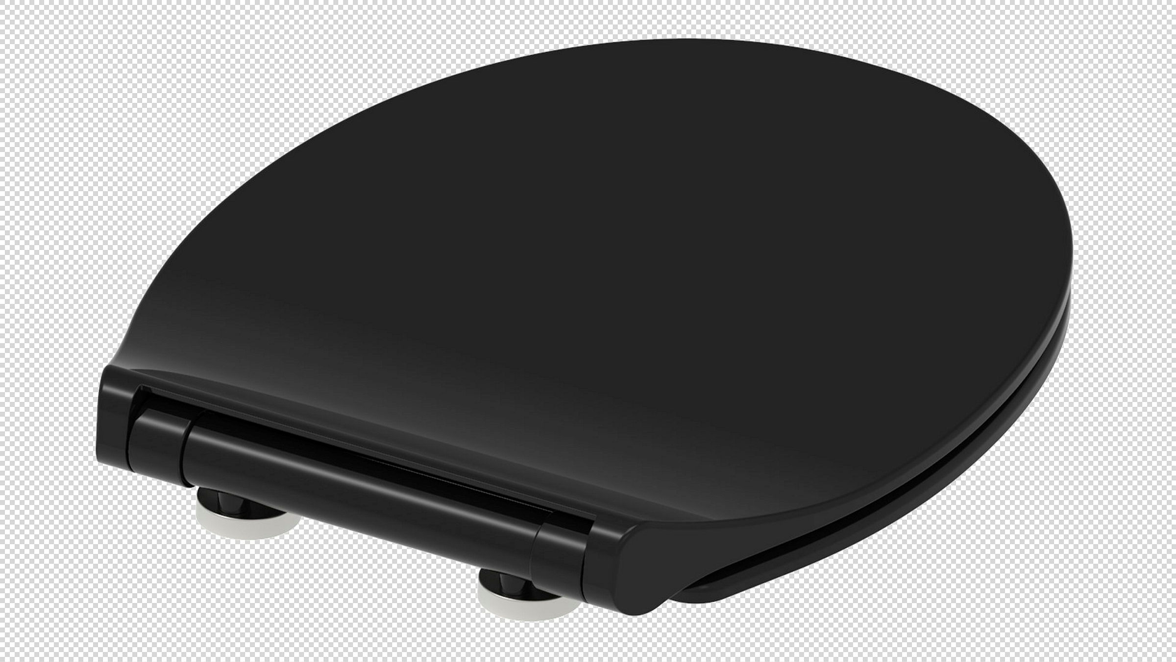 Duroplast WC-Sitz SLIM BLACK, mit Absenkautomatik und Schnellverschluss