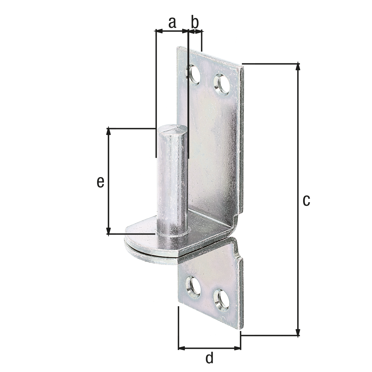 Kloben auf Platte DII-Haken Ø13/100x35 verzinkt