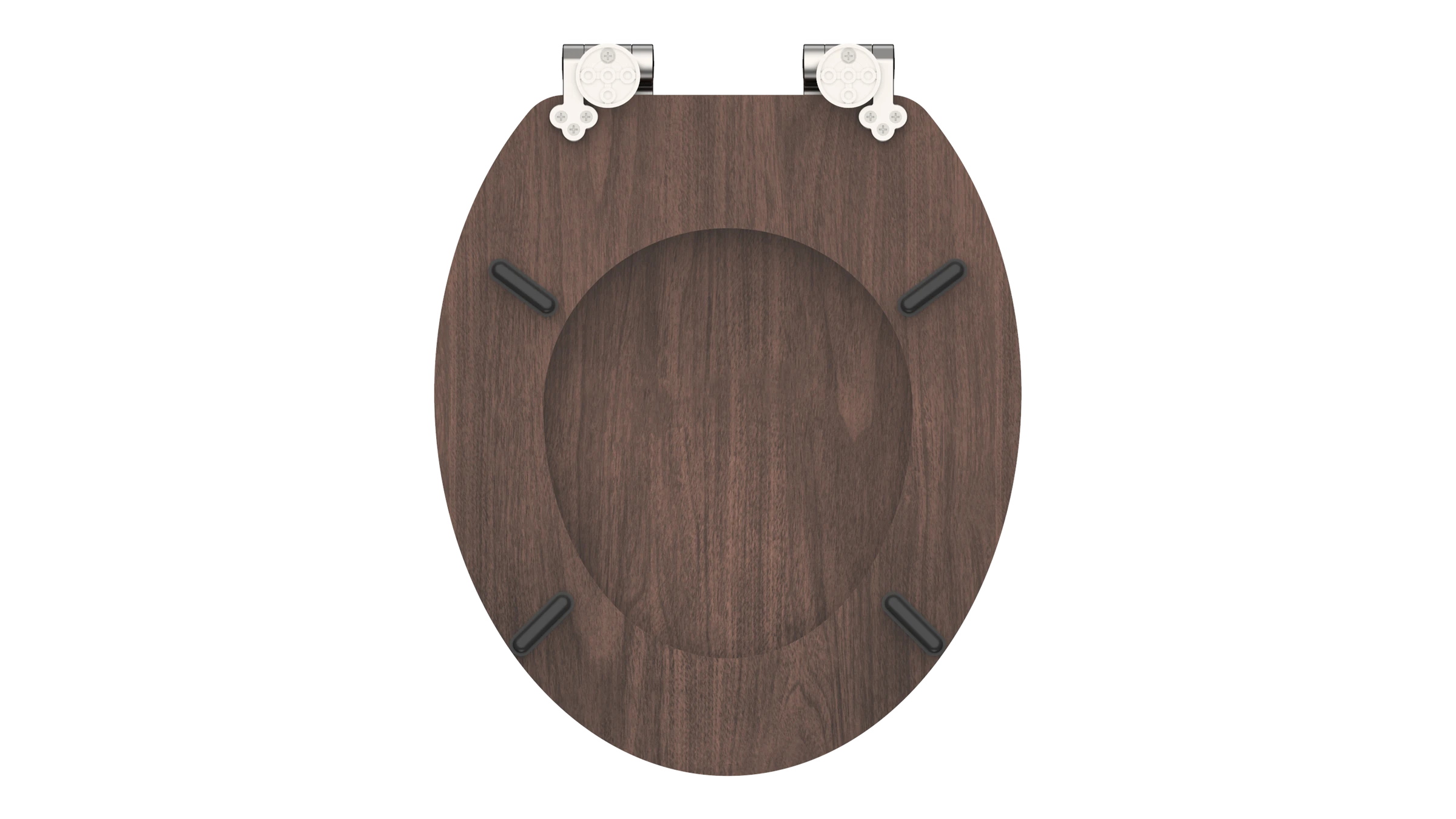 MDF WC-Sitz DARK WOOD, mit Absenkautomatik