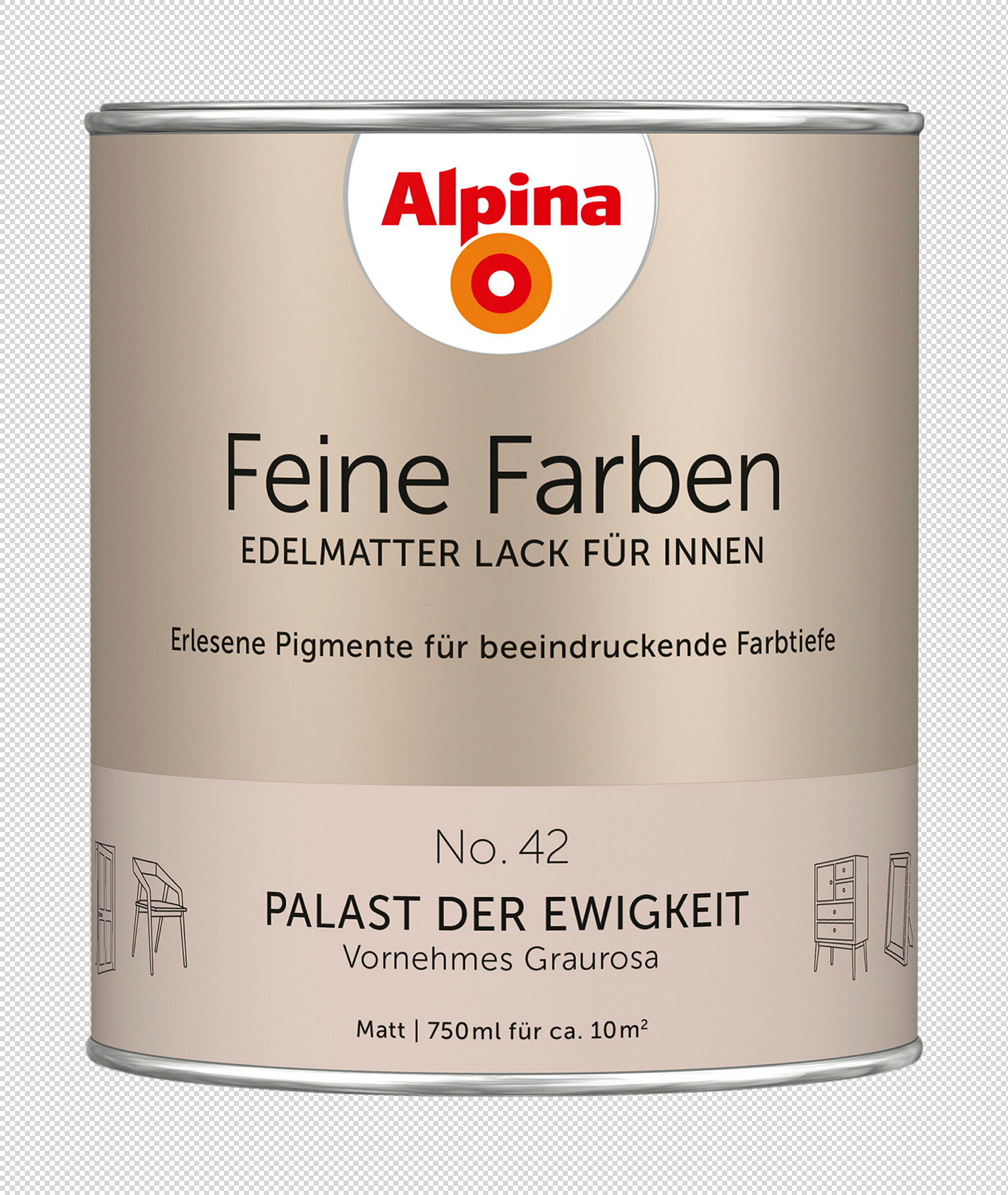 Alpina Feine Farben Lack No. 42 Palast der Ewigkeit® edelmatt 750ml