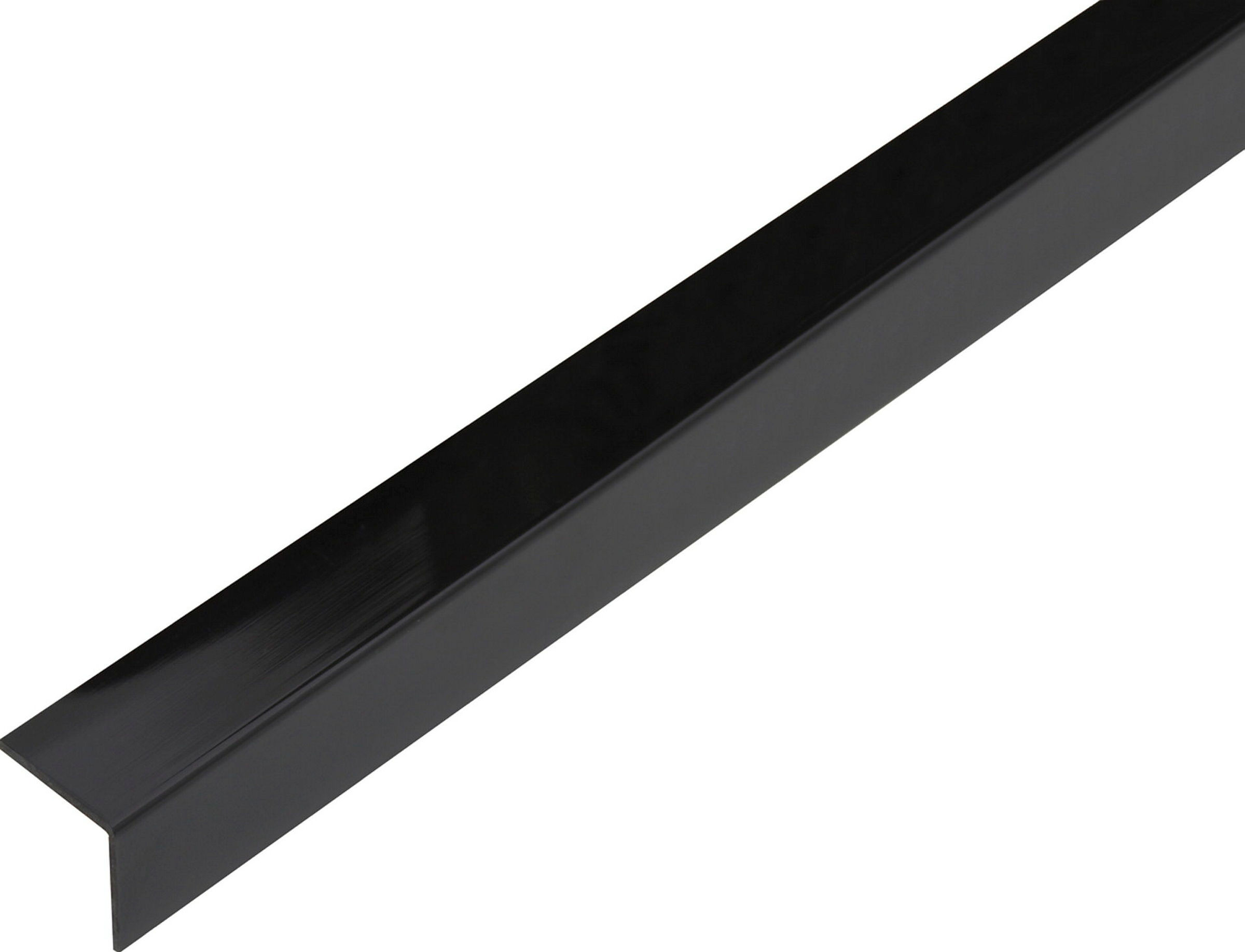 Winkelprofil selbstklebend 1m20x20 PVC schwarz glänzend