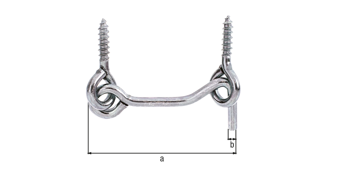 Sturmhaken m. Ösen, z.Einschr. 60x4 mm, vz-disp.SB