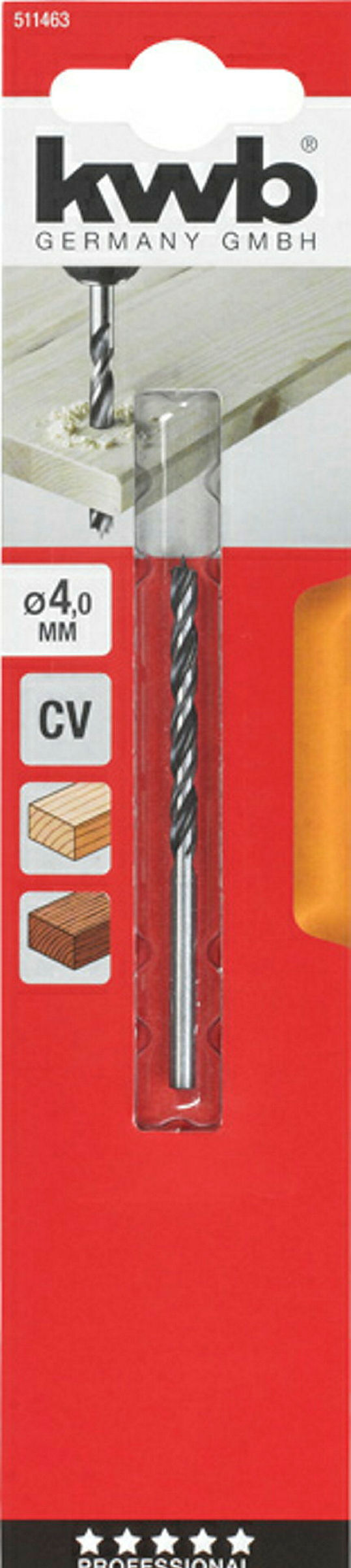 Holzspiralbohrer, ø 4.0 mm