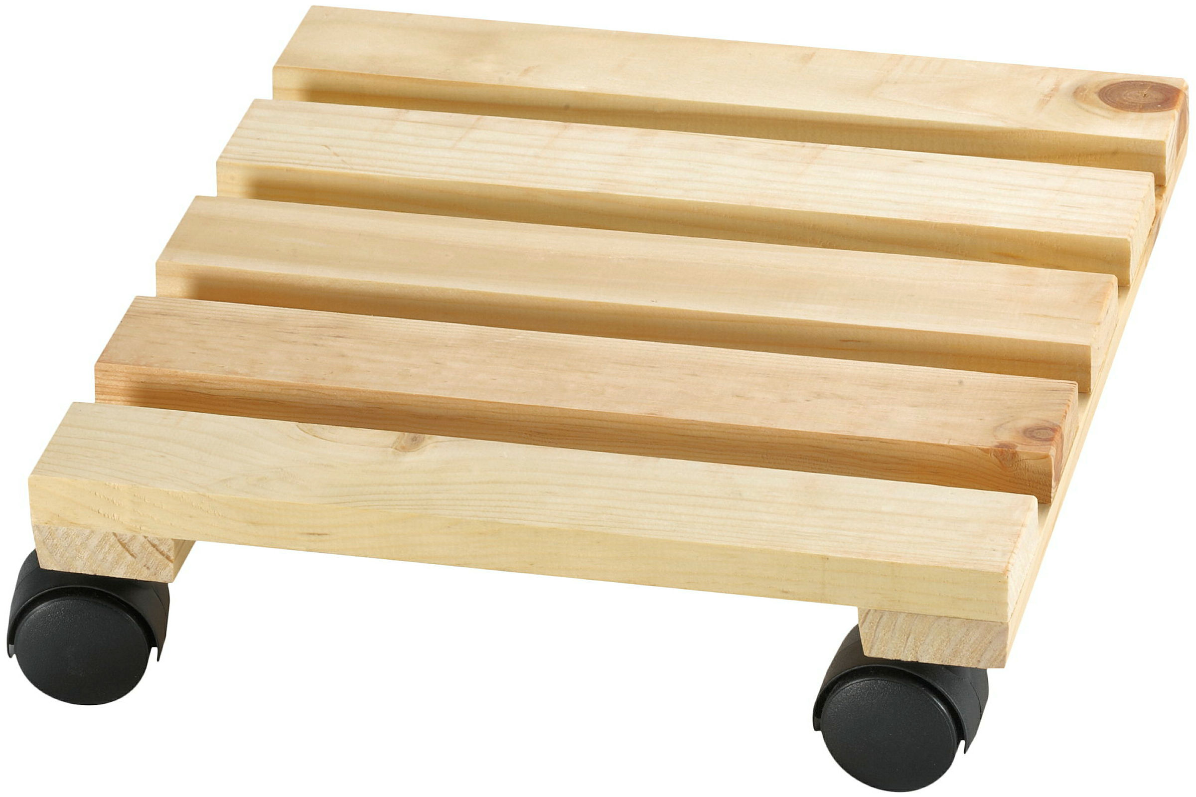 Pflanzenroller Economy 30x30cm, hell, Kiefer/Fichte gebeizt