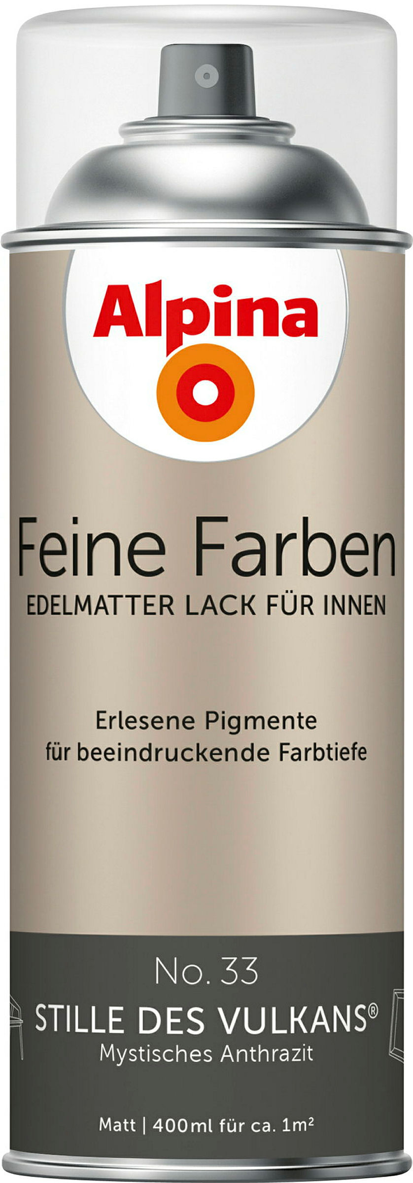 Alpina Feine Farben Sprühlack No. 33 Stille des Vulkans® edelmatt 400ml