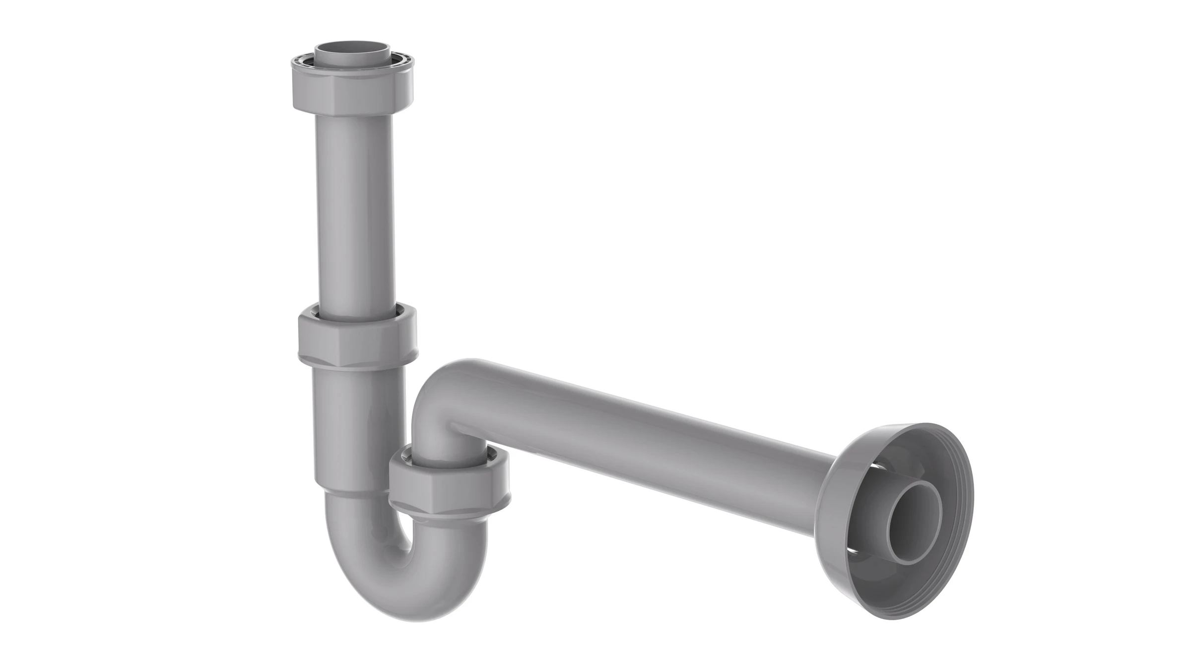 ECO-SAVE KS Röhrensiphon, Grau, 1 1/4'' x 32 mm