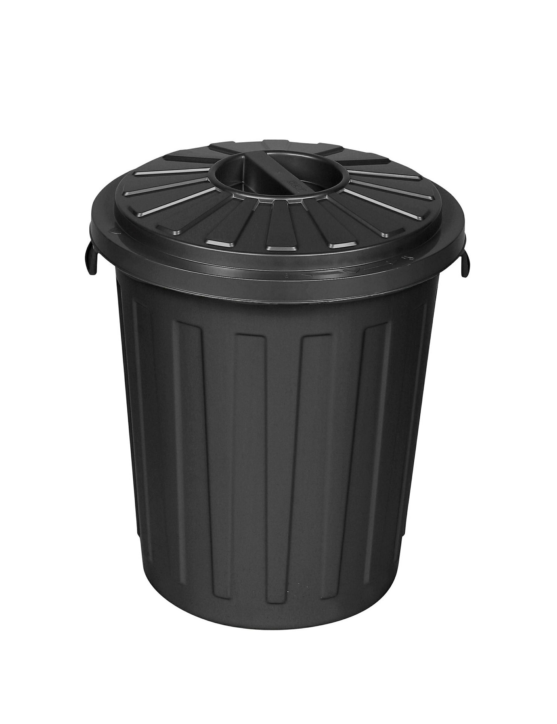 keeeper Supermax-Tonne mit Deckel, 50 l, 50 x 55 x 50 cm, Mats, Graphite