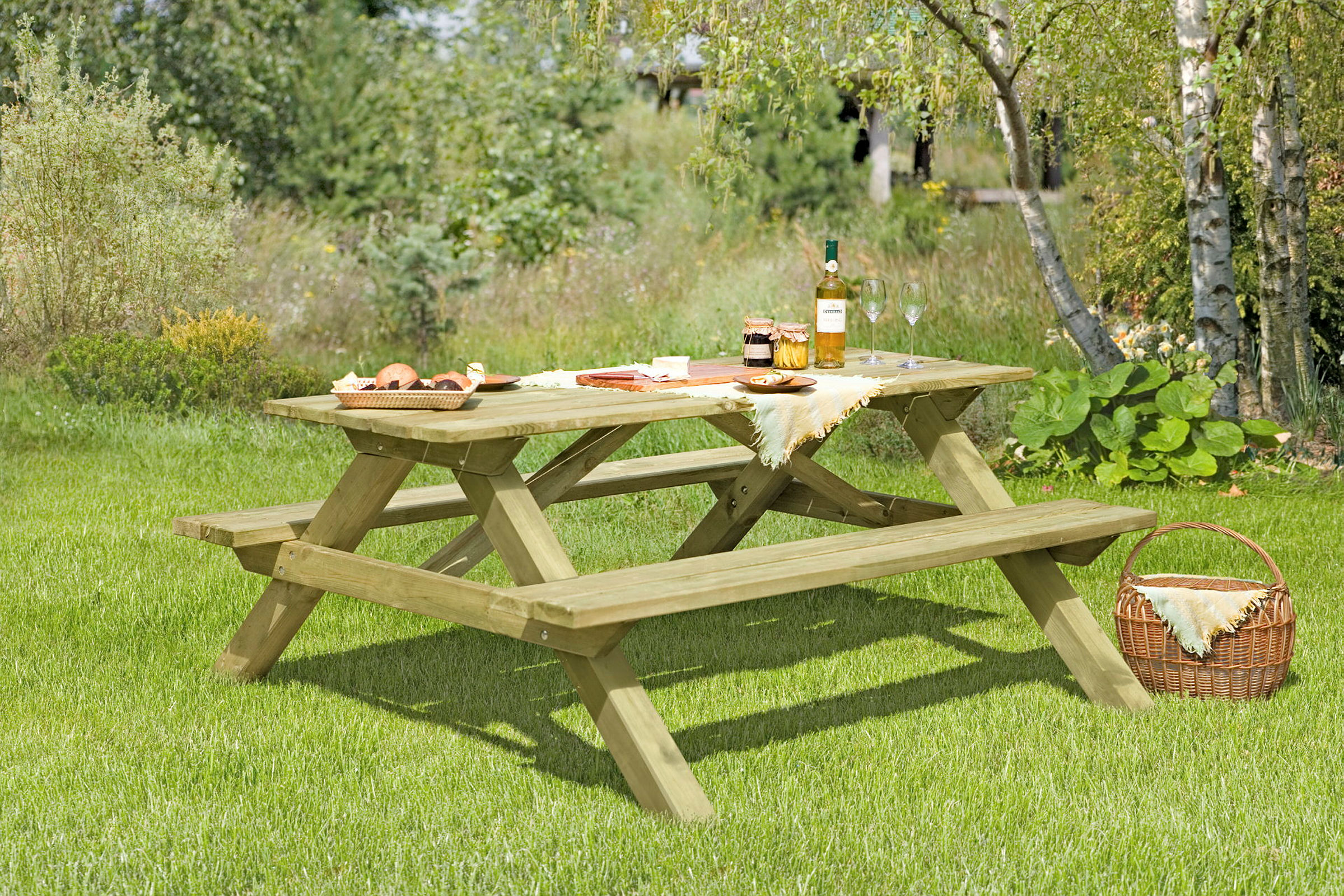 Picknicktisch 180x170x75cm