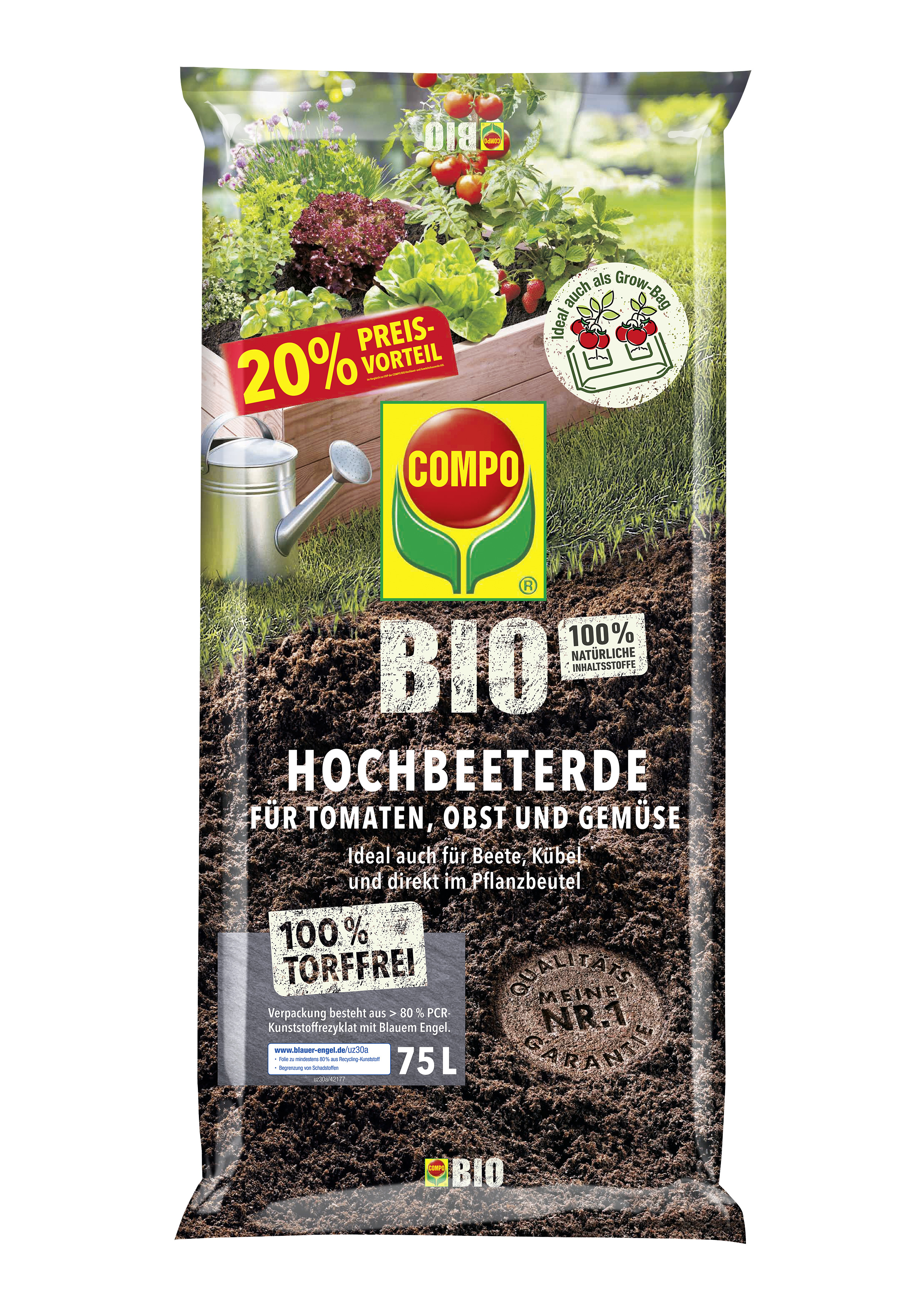 Compo BIO Hochbeeterde75 L