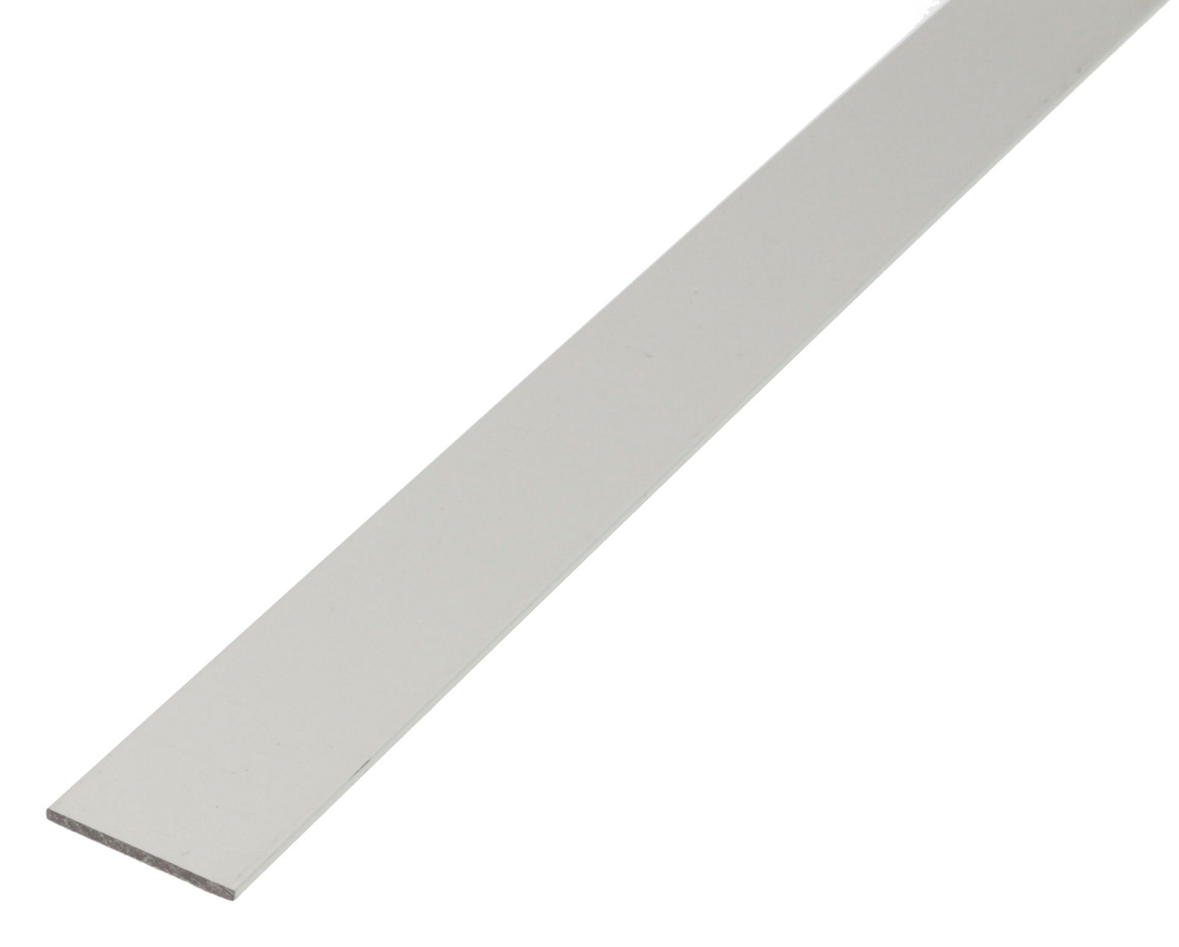 Flachstange 1m25x2 silberfarbig eloxiert