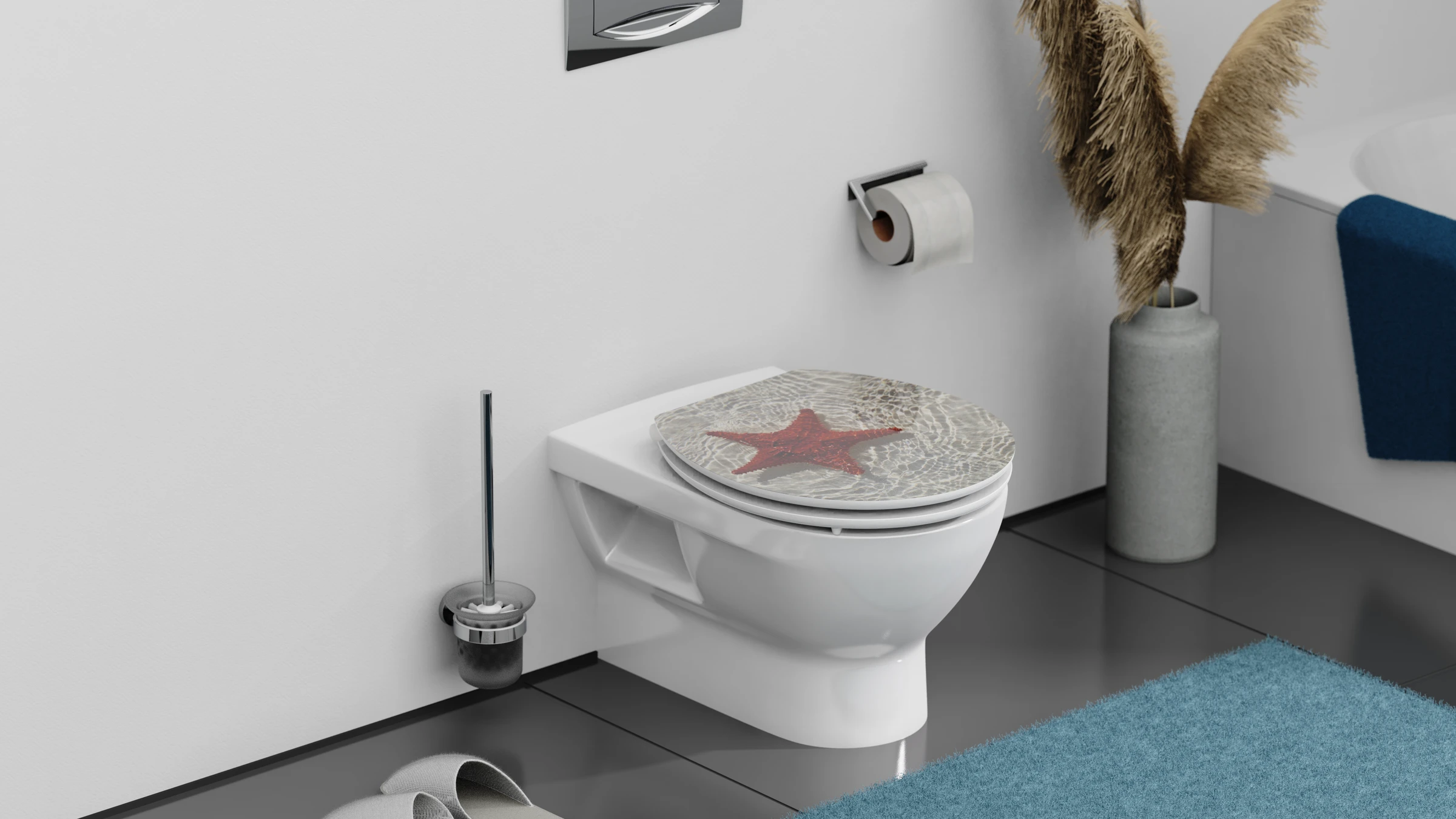MDF HG WC-Sitz RED STARFISH, mit Absenkautomatik