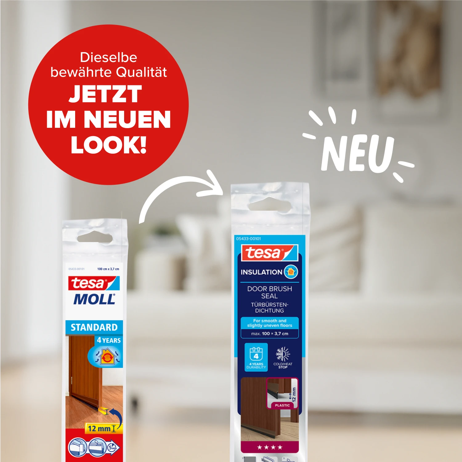 tesa® Insulation Türdichtung Bürste PS braun