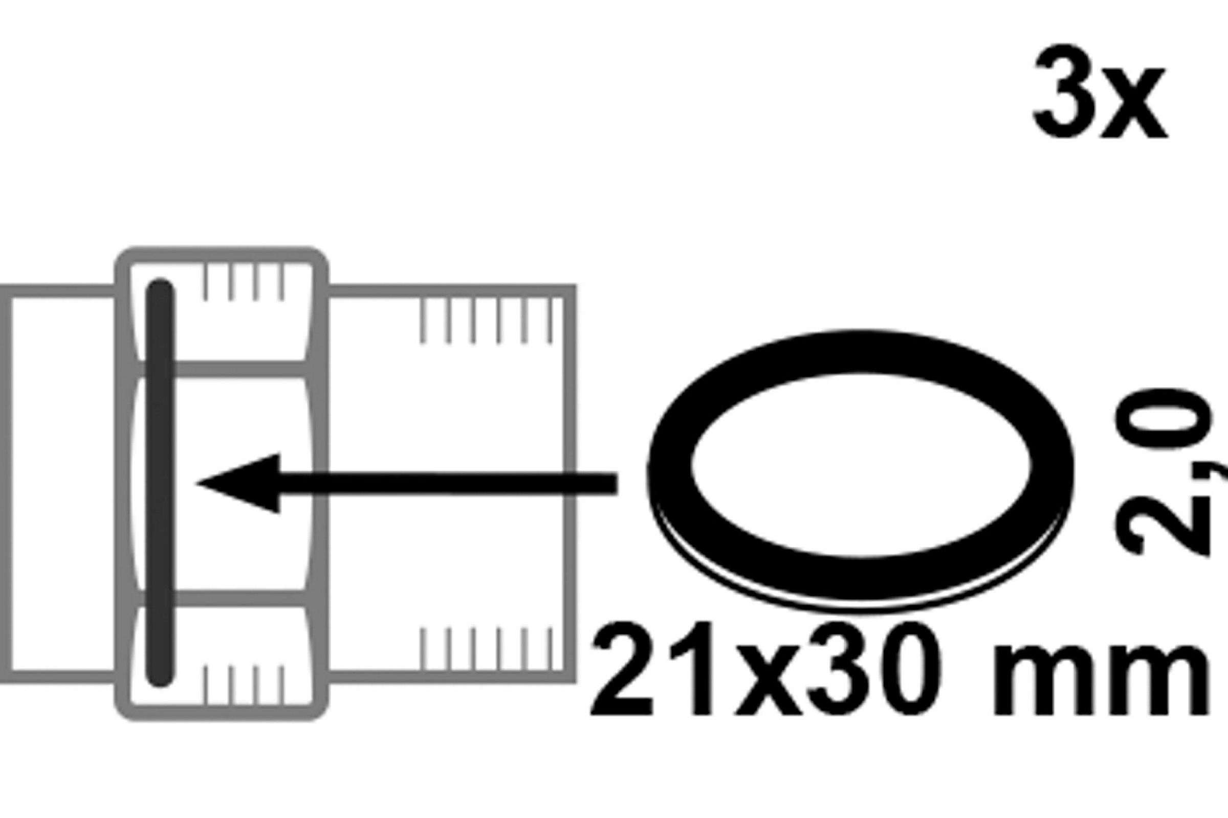 Verschraubungsdichtung, HD Fiber, 21 x 30 x 2 mm, für 1/2'' (3x)