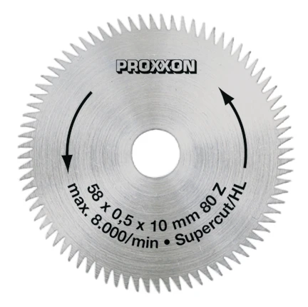 PROXXON-Kreissägeblatt ''Super-Cut'', 58 mm (80 Zähne)