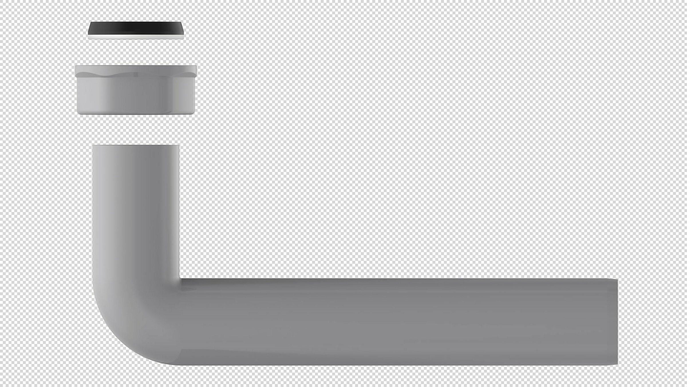 ECO-SAVE KS Abgangsbogen, Grau, 1 1/2''IG x 235 mm x 40 mm