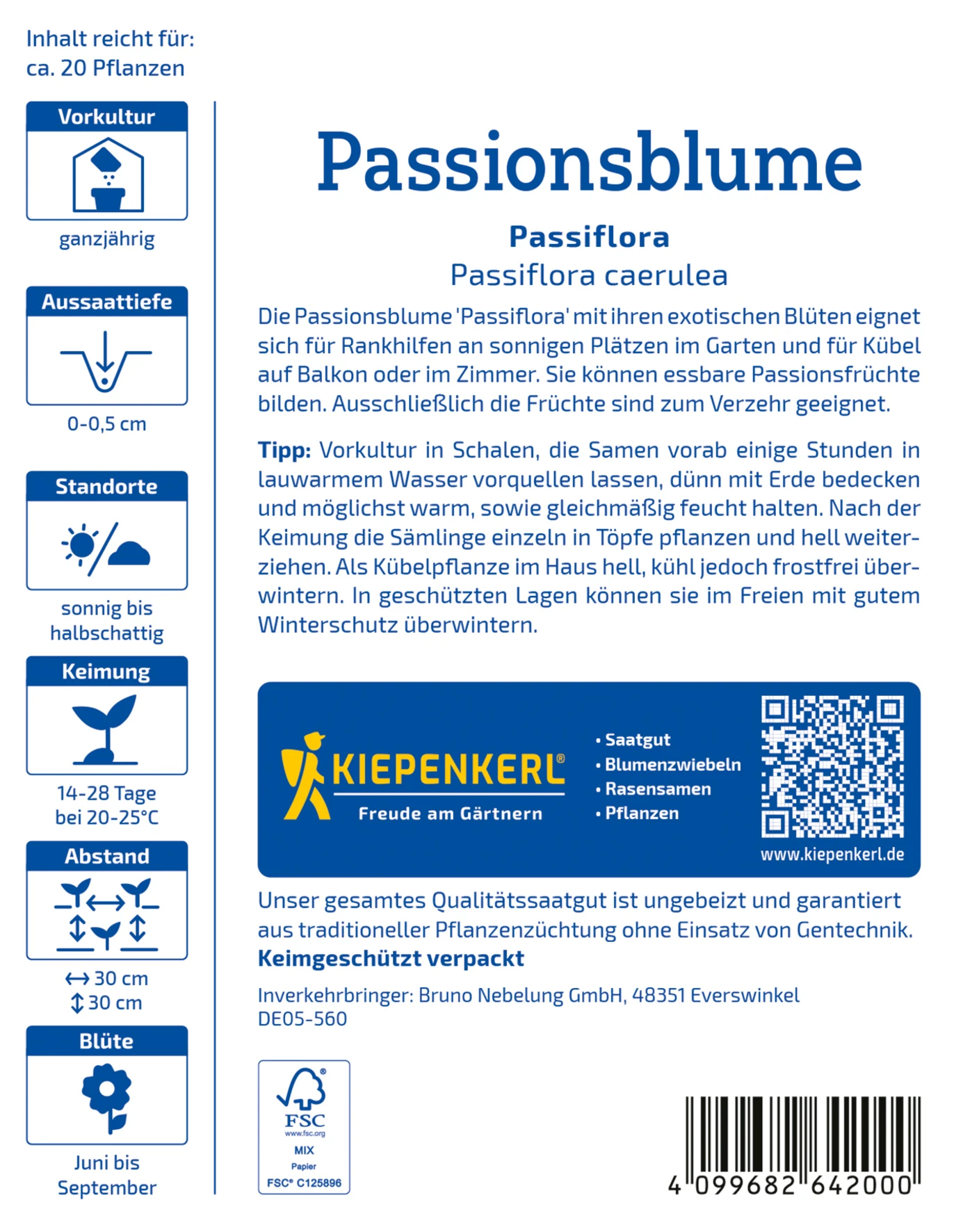 Kiepenkerl Passionsblume Passiflora