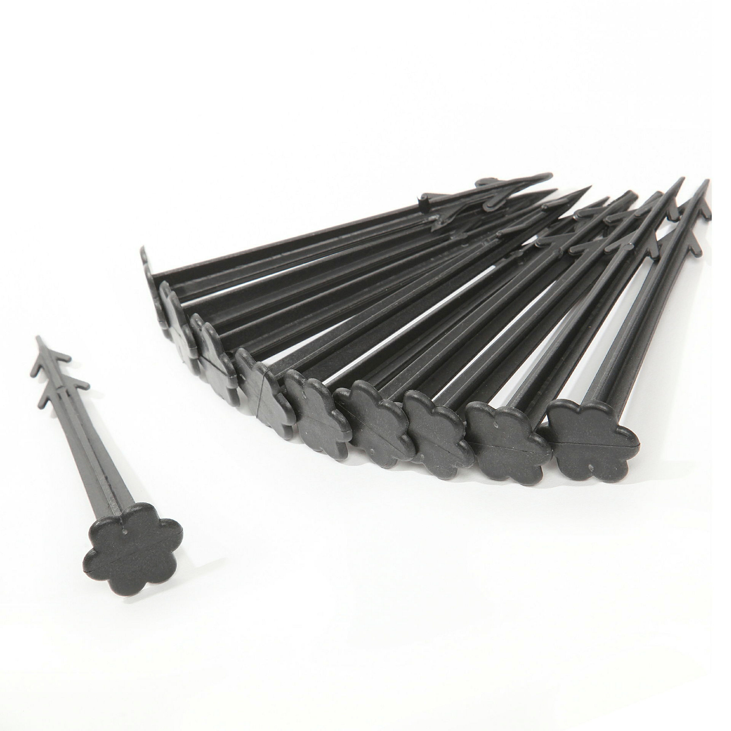 Befestigungserdnägel Classic, L: 12 cm, Kunststoff, schwarz,10 St.