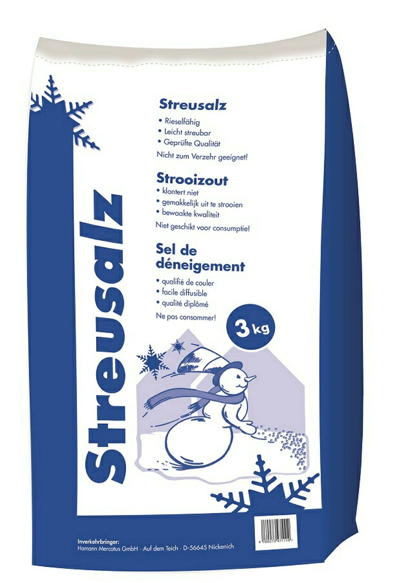 Streusalz 3 kg / Pal. = 256 Btl.