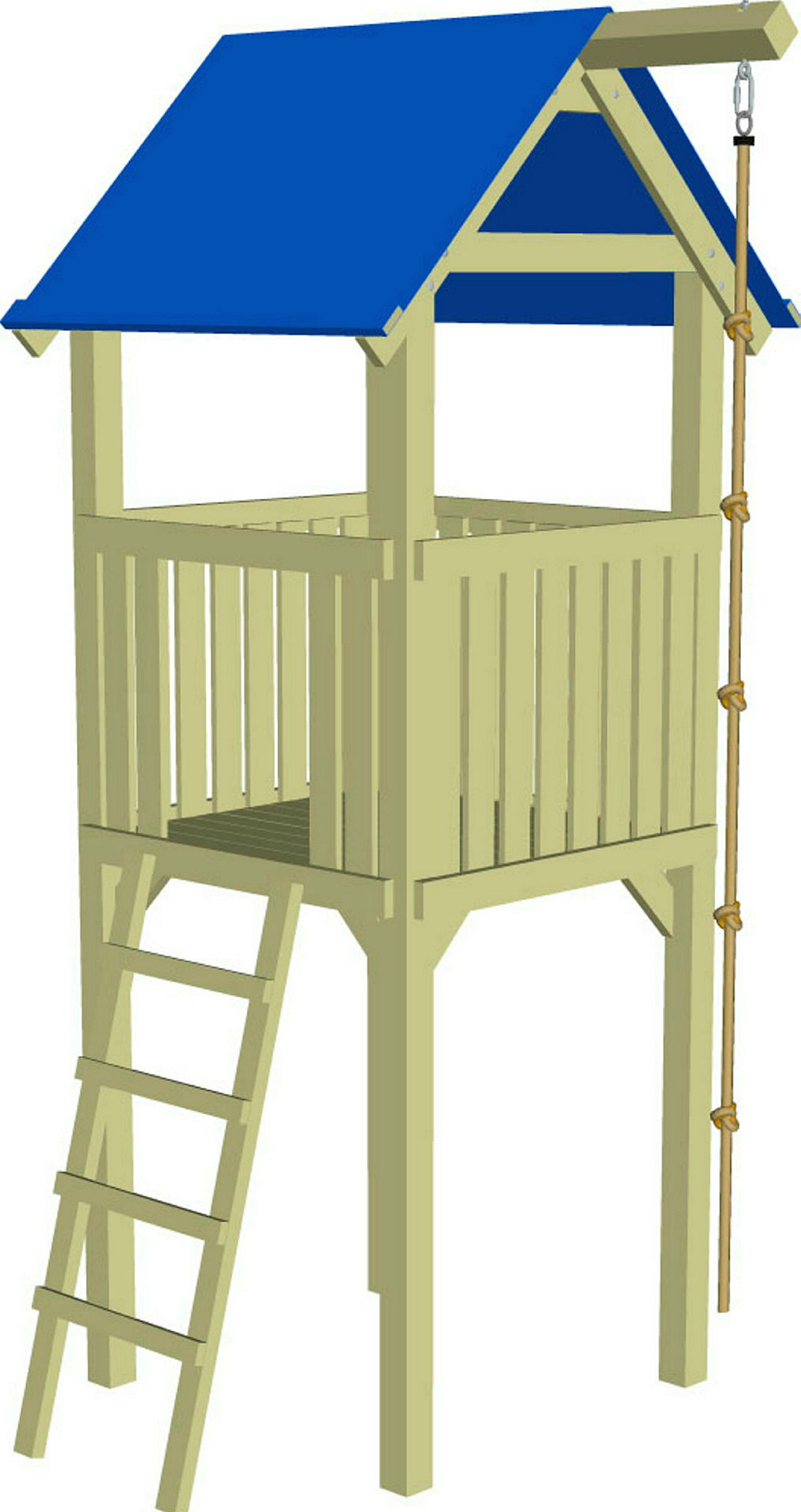 Multi-Play Spielturm 118x118x350cm