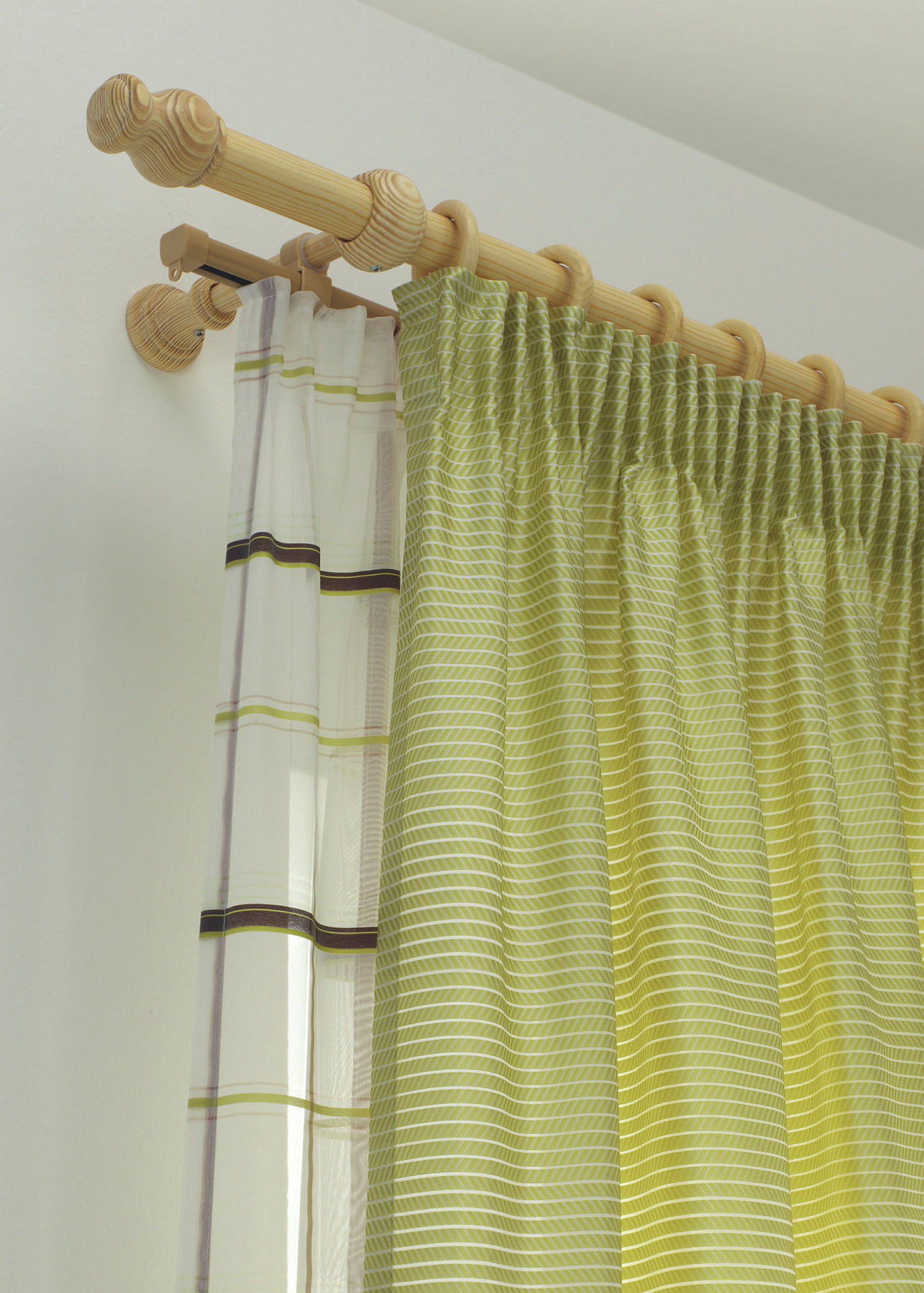 U-Laufschiene, Zusatzschiene für Gardinenstangen, beige, 290 cm