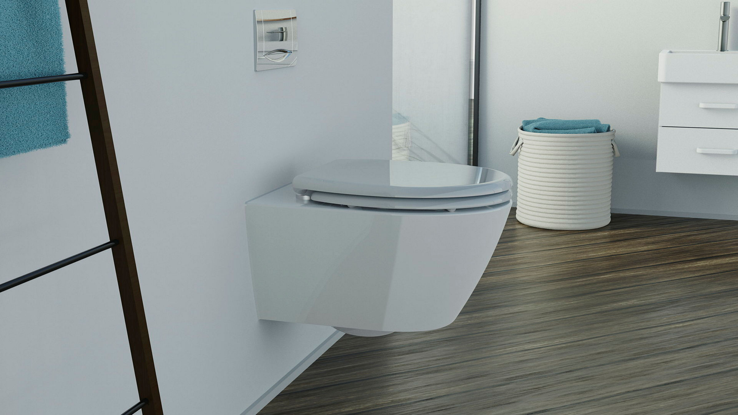Duroplast WC-Sitz GREY, mit Absenkautomatik und Schnellverschluss