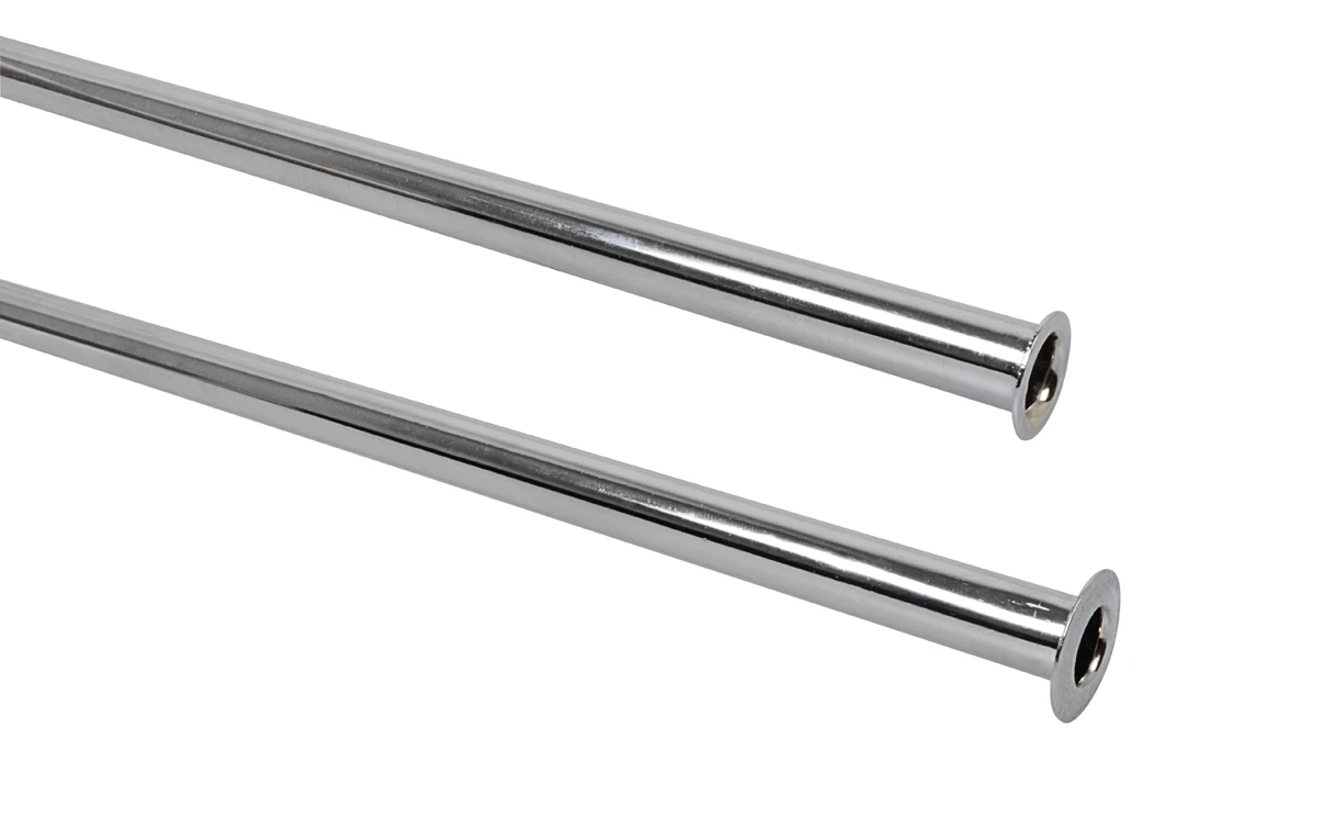 CU Anschlussrohr Ø 10 x 500 mm, Chrom, mit doppelter Bördelung, für 1/2 od