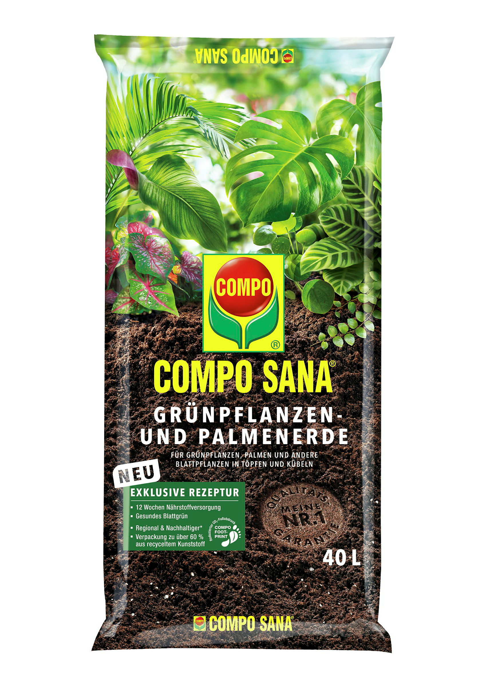 COMPO SANA® Grünpflanzen- u.Palmenerde 40L, 54x40L