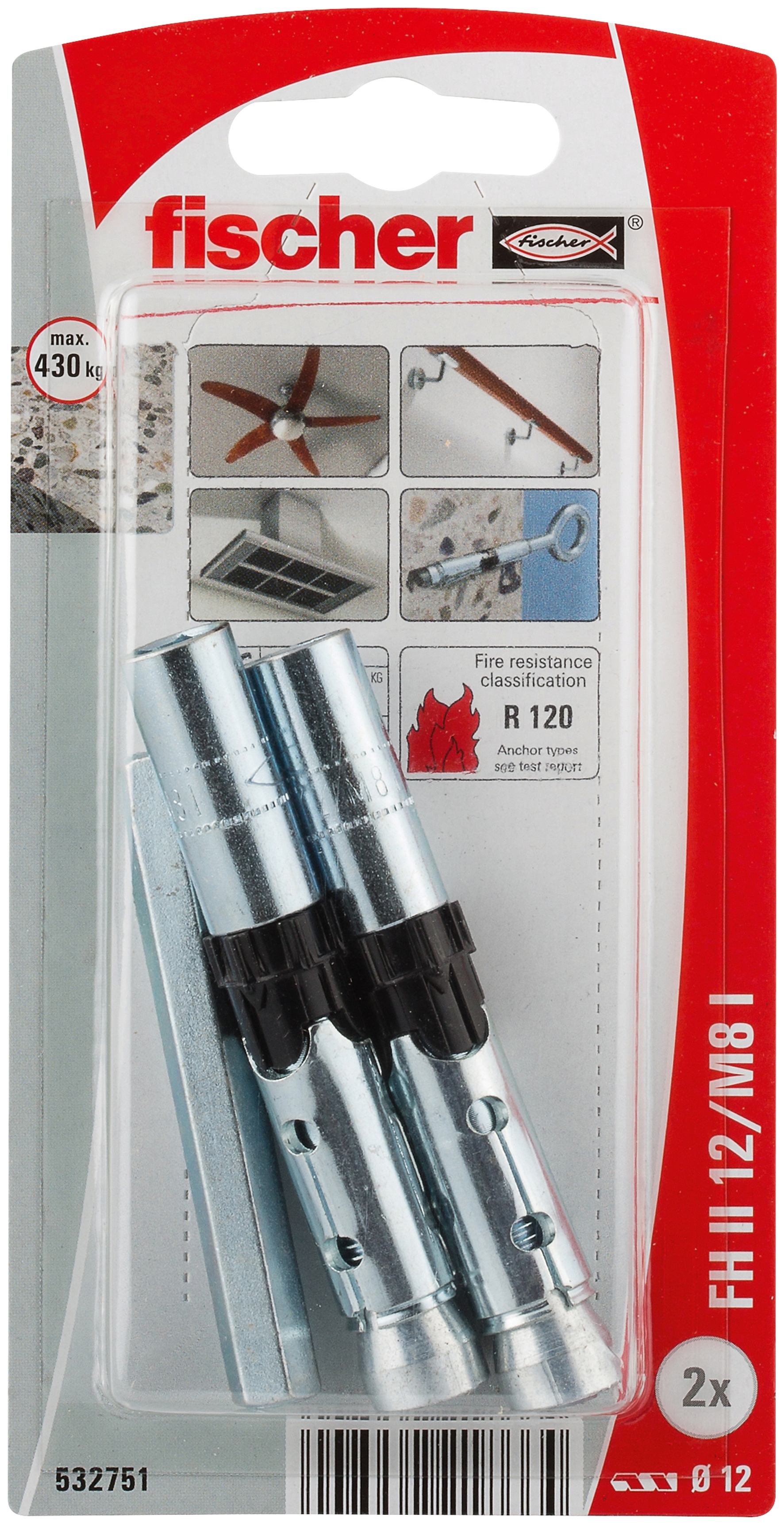 fischer Innengewindeanker FH II - I 12 / M8