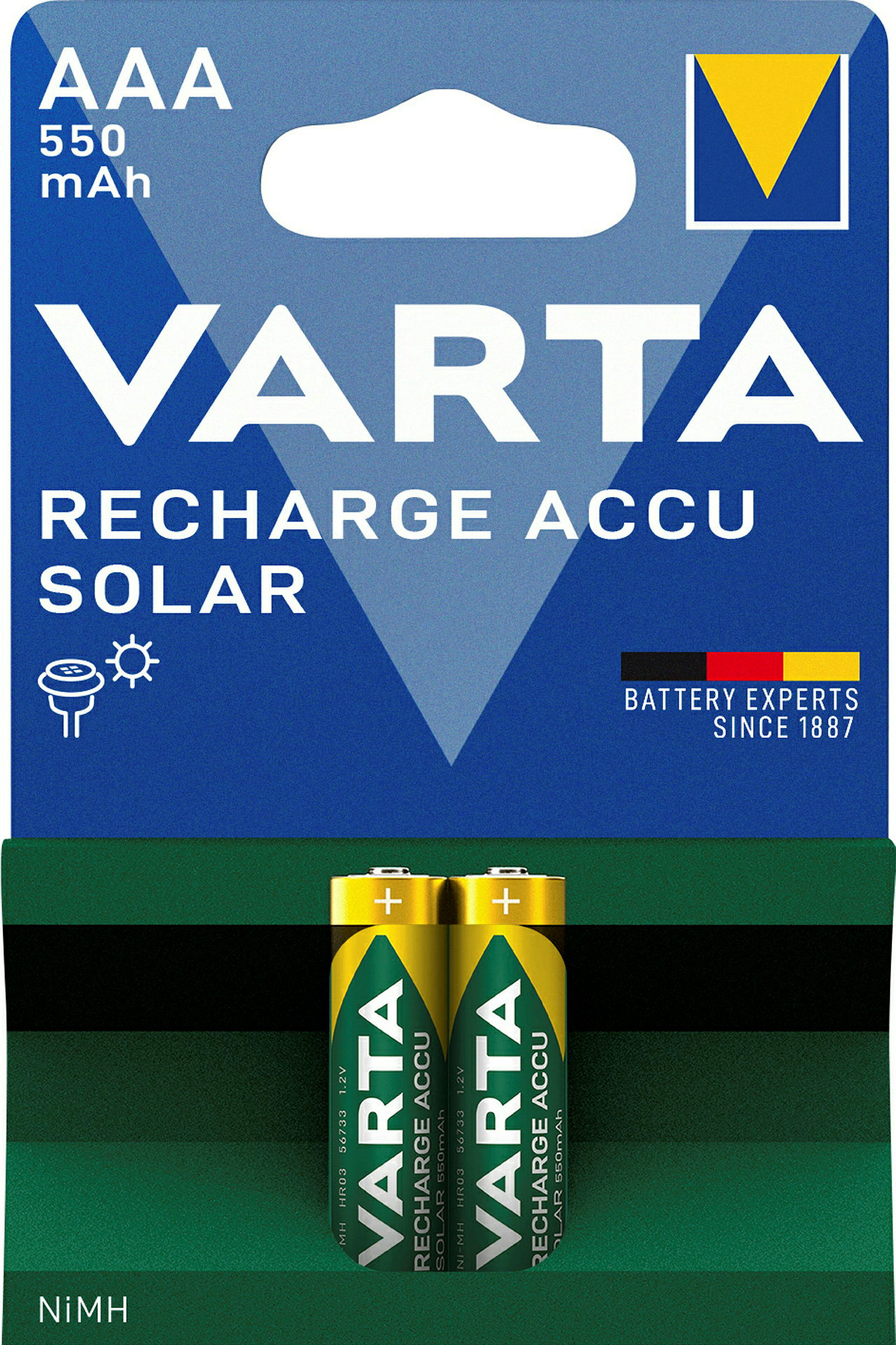 VARTA RECH.ACCU Solar AAA 550mAh Blister 2