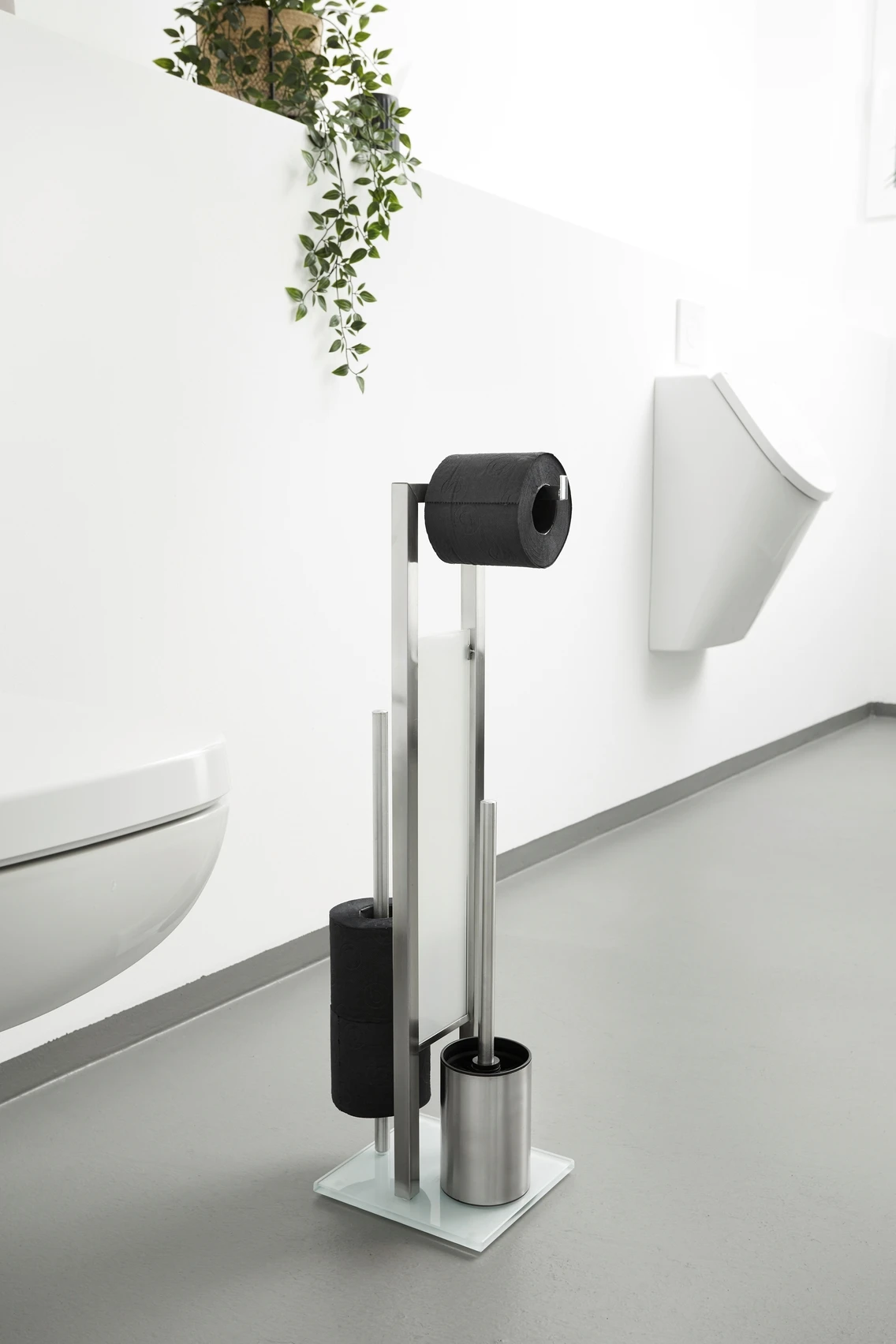 Stand WC-Garnitur Rivalta Edelstahl matt