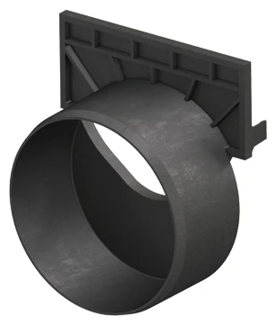 ACO Self® Stirnwand mit Stutzen DN100 schwarz für Hexaline 2.0 und Standard
