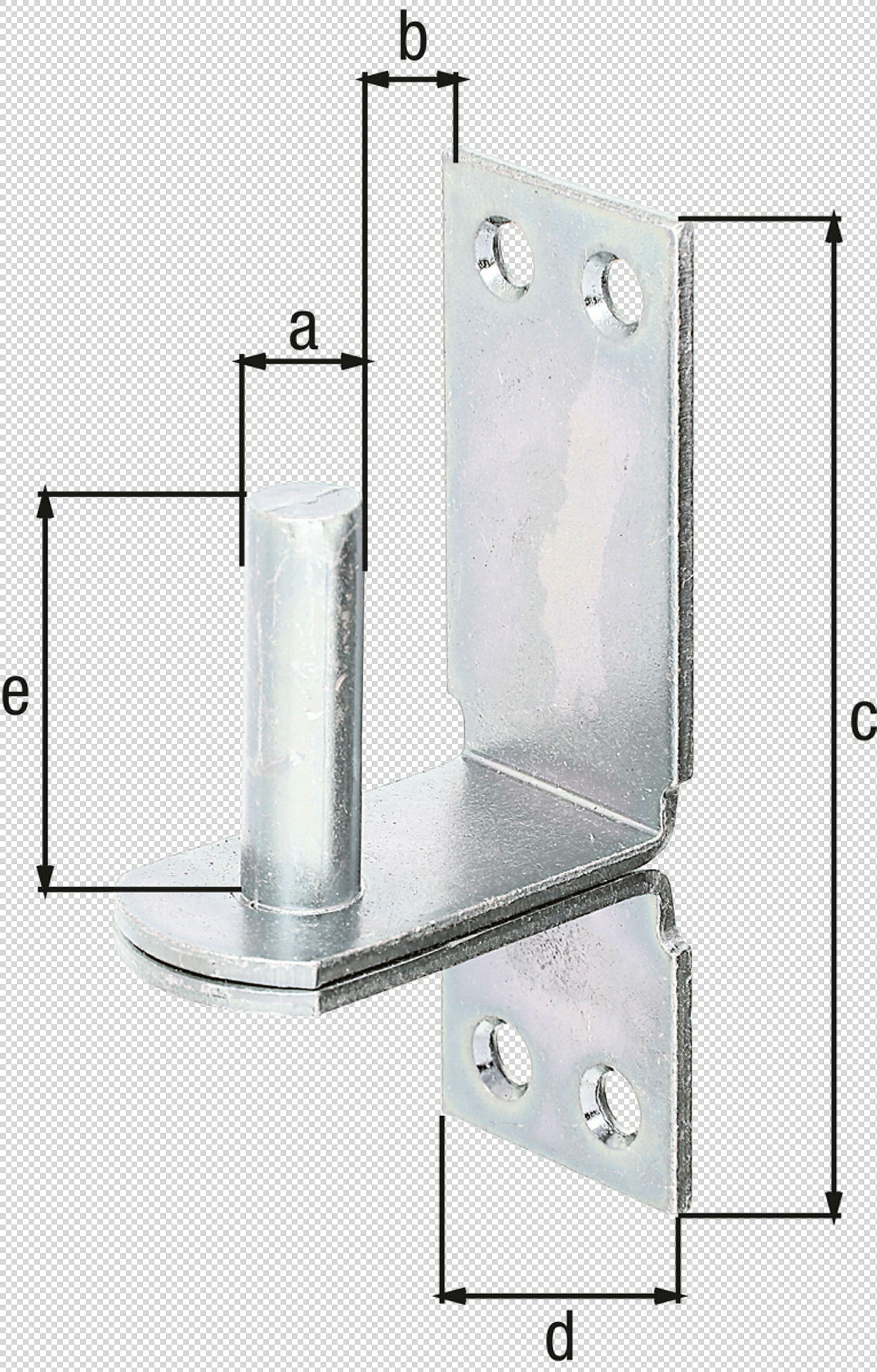 Kloben auf Platte DII-Haken Ø10/90x30 verzinkt