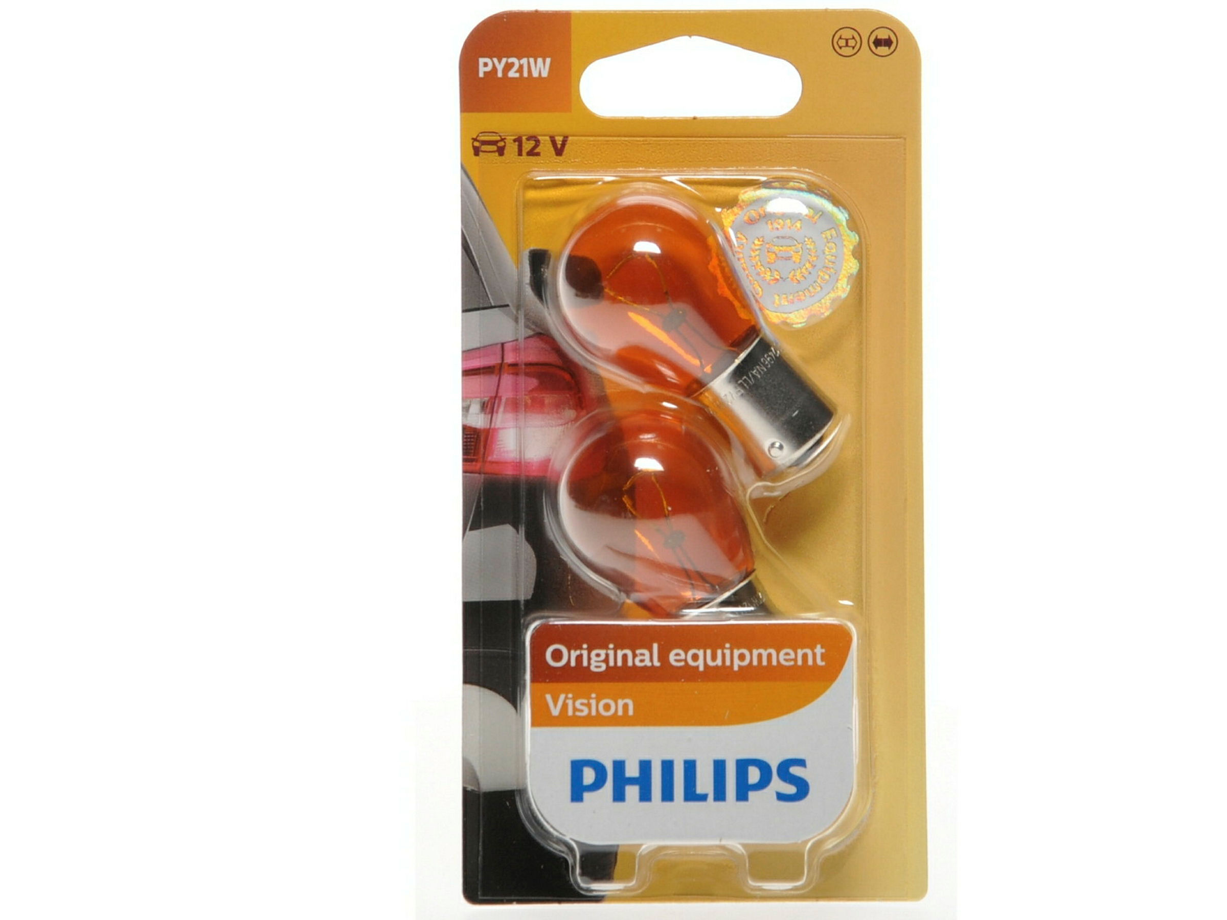 PHILIPS Kugellampe PY21W 12V gelb Original