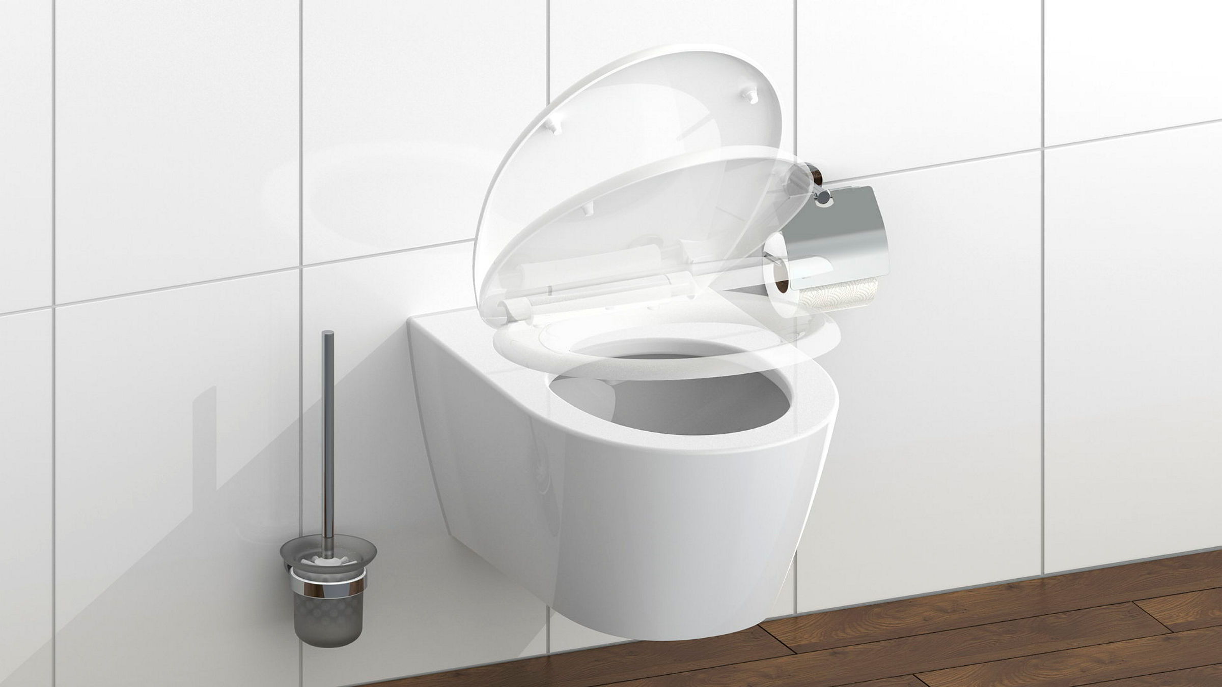 Duroplast WC-Sitz WHITE, mit Absenkautomatik und Schnellverschluss