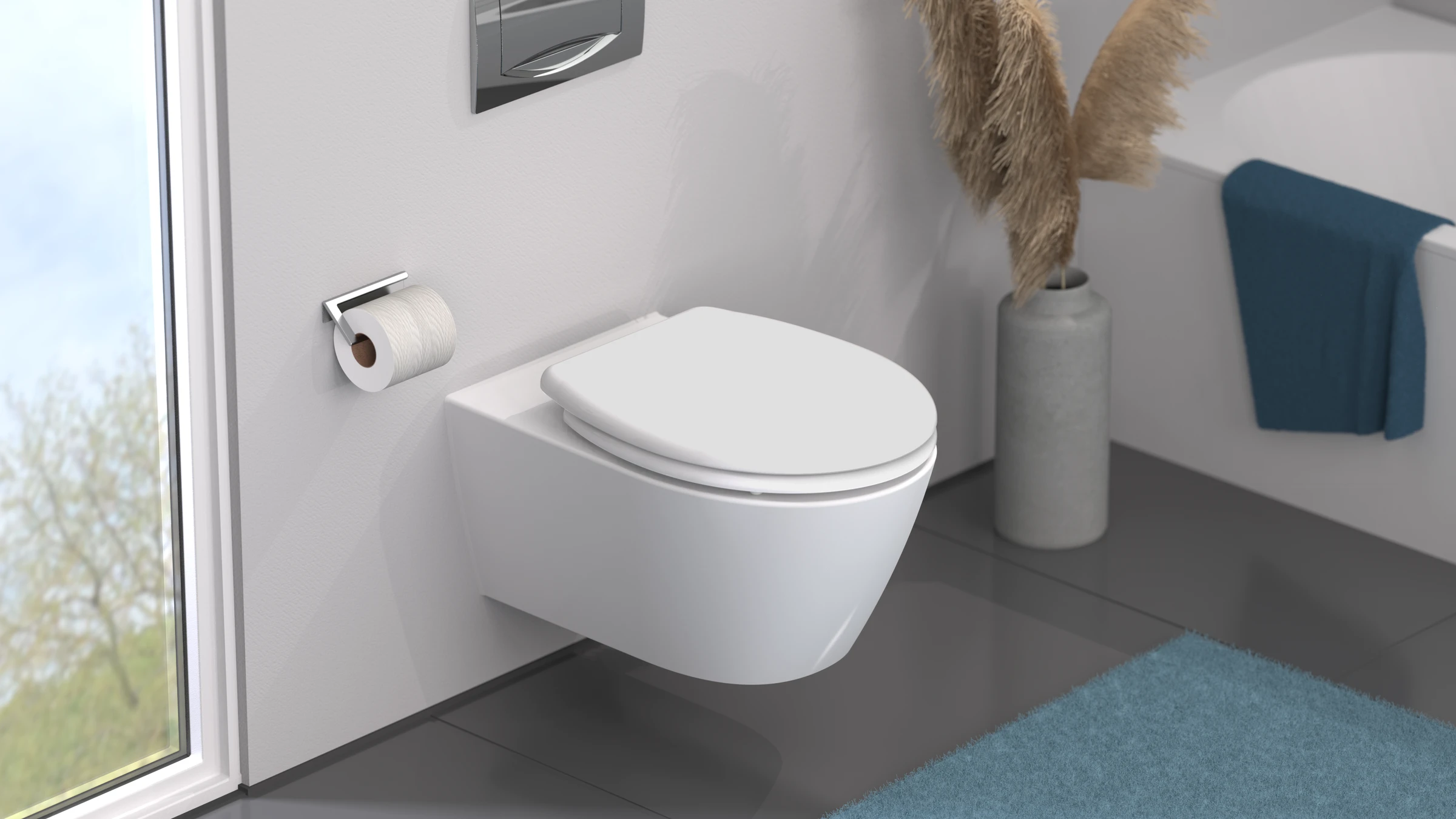 Duroplast WC-Sitz FAMILY WHITE, mit Absenkautomatik und Schnellverschluss