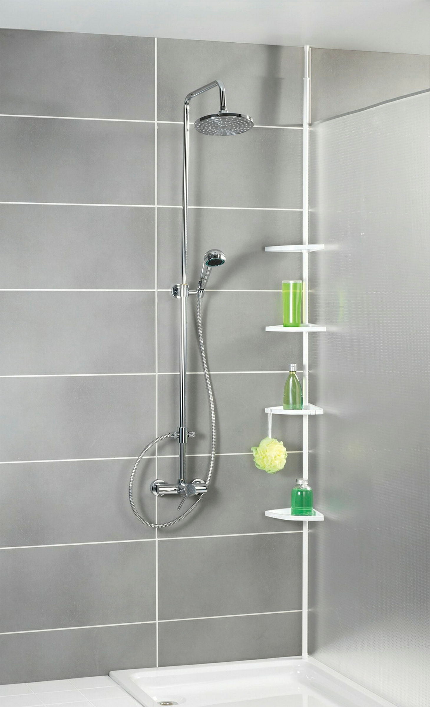 Teleskop Duschecke Easy weiss