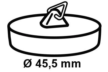 Ventilstopfen, 45,5 mm, magnetisch, für Badewanne