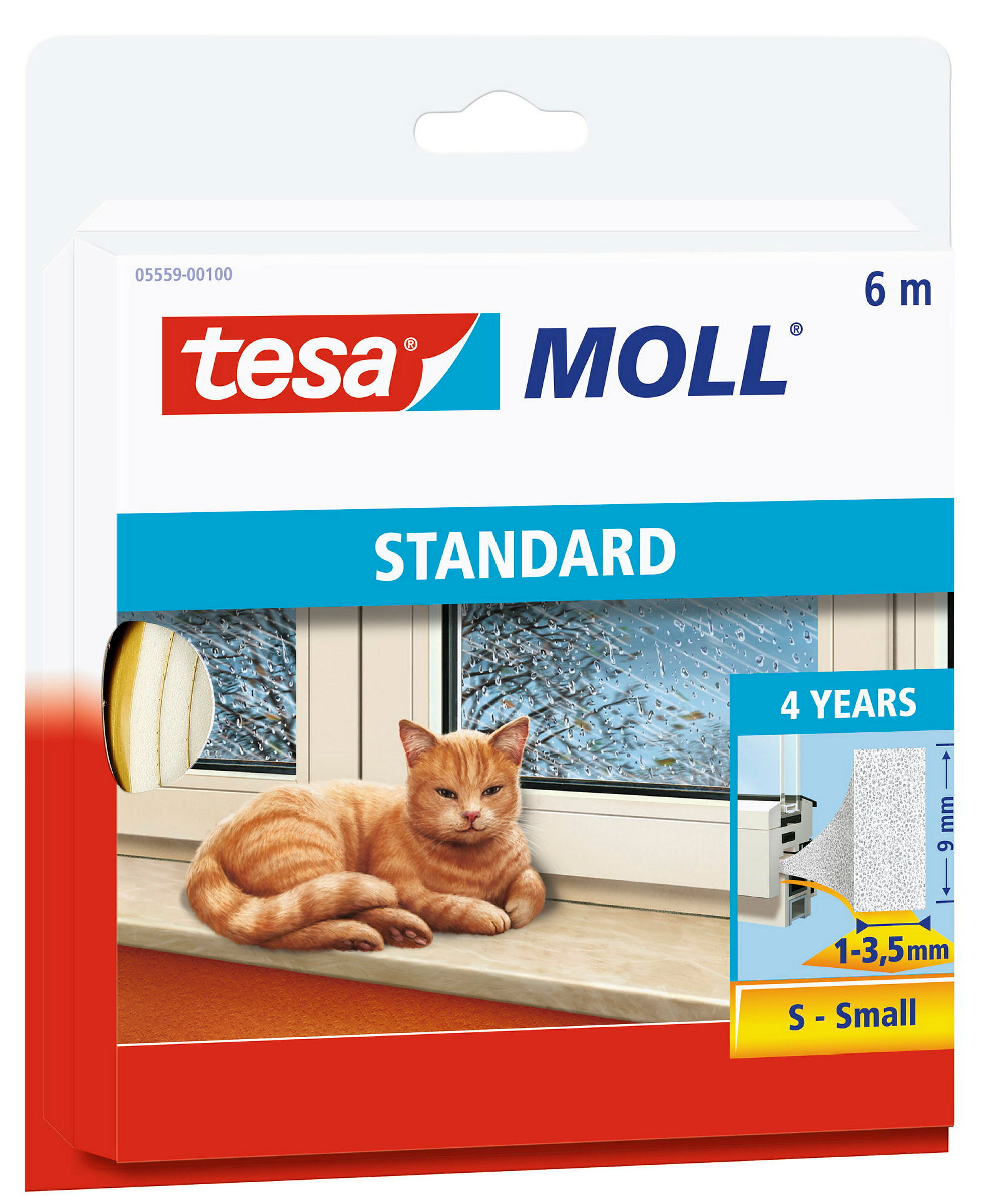 tesamoll® Standard I-Profil Schaumstoff weiß, für Spalten von 1-3,5mm