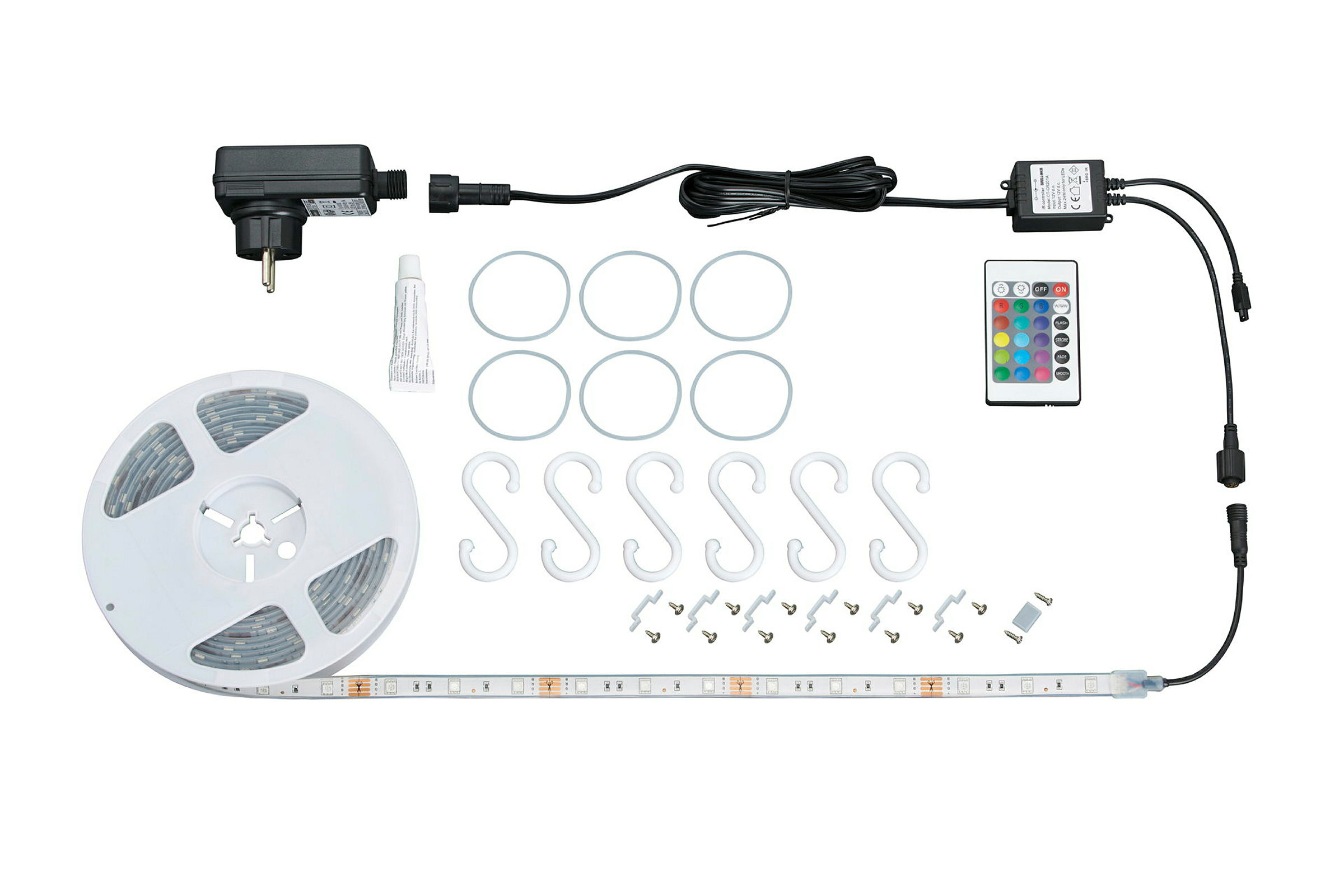 RGB-LED Flexband, 90xRGB-LED/0,1W, IP44 außen, 3m