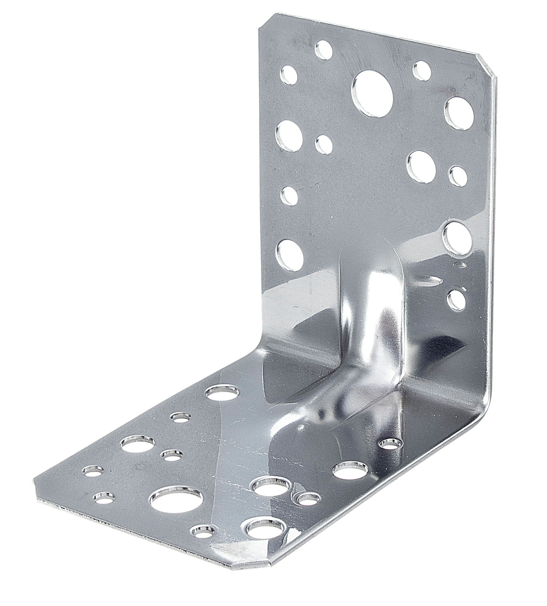Schwerlast-Winkelverbinder mit Sicke 90x90x65 Edelstahl